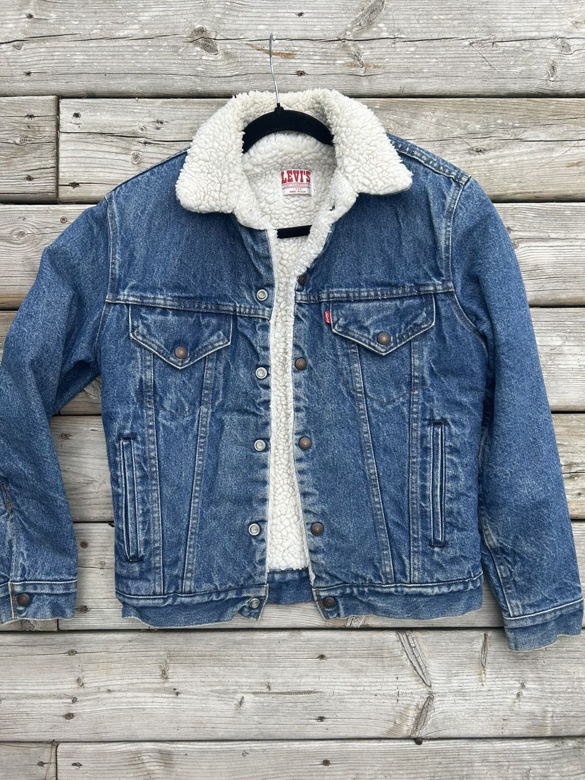 Levi's Vintage Clothing Levi’s Sherpa Lined Denim Trucker Jacket Vintage Faded Blue Size US S / EU 44-46 / 1 - 2 Thumbnail