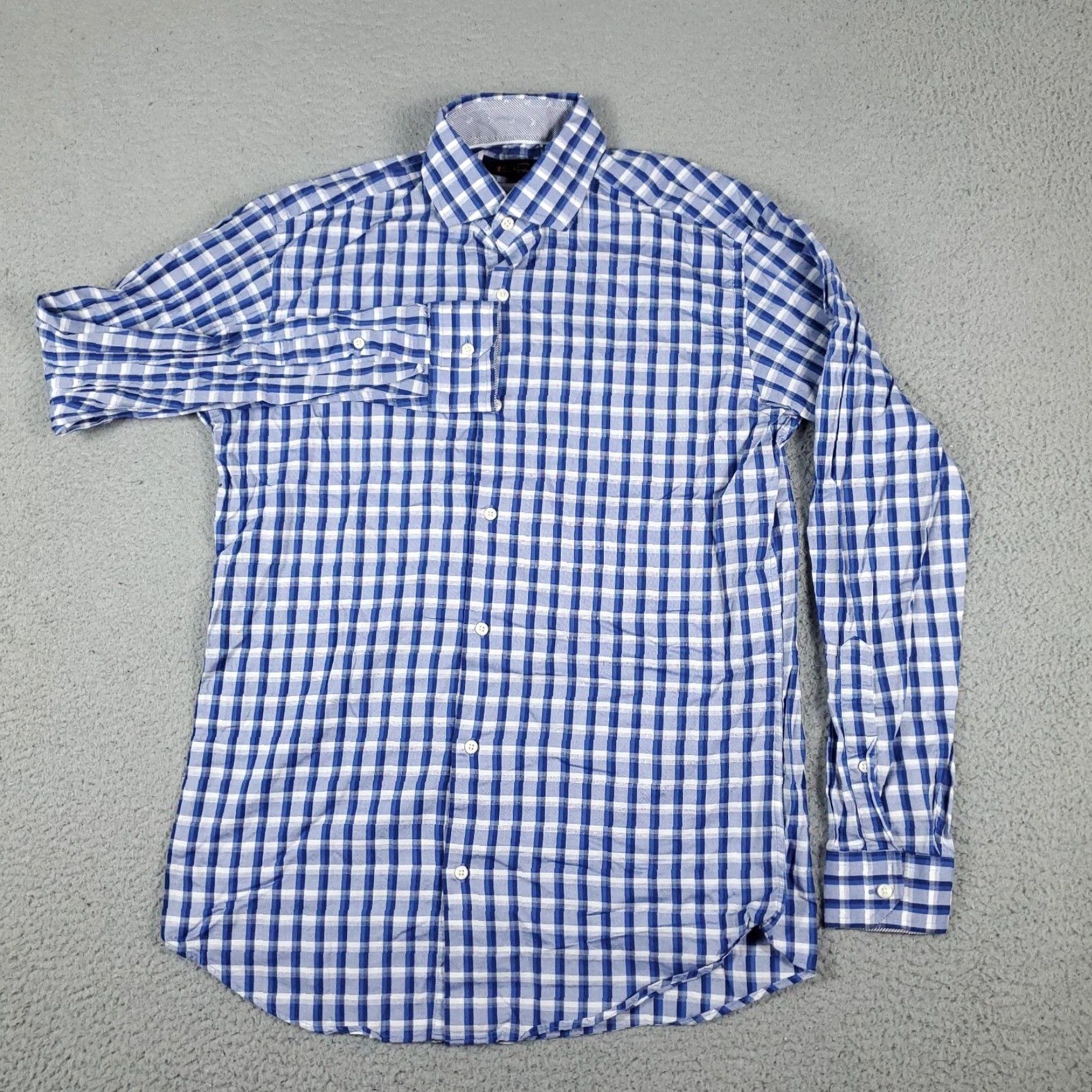 Ben Sherman Ben Sherman Button Up Shirt Men Medium 15 Blue Plaid Long Sleeve Dress American Classic Preppy Size US M / EU 48-50 / 2 - 2 Thumbnail