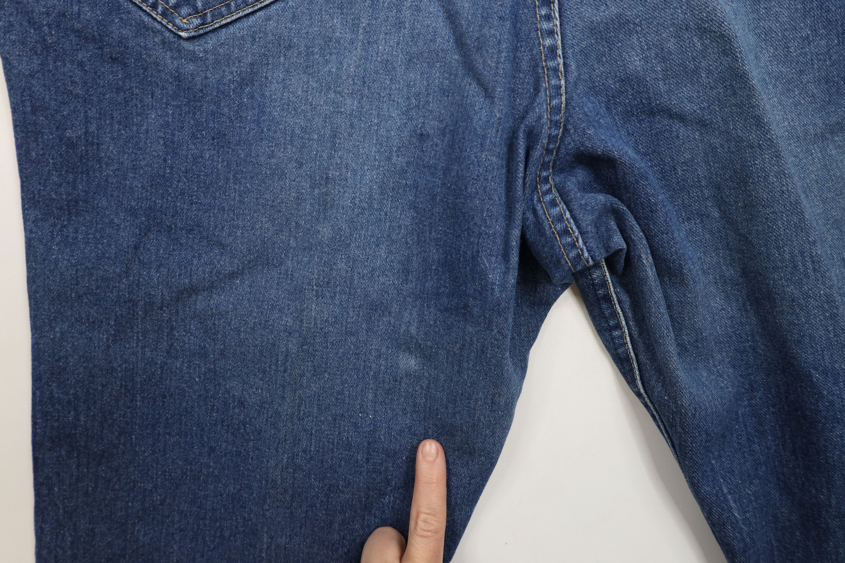 Lee × Vintage Vintage 70s Lee Flared Wide Leg Denim Jeans Blue Cotton USA Size US 38 / EU 54 - 13 Thumbnail