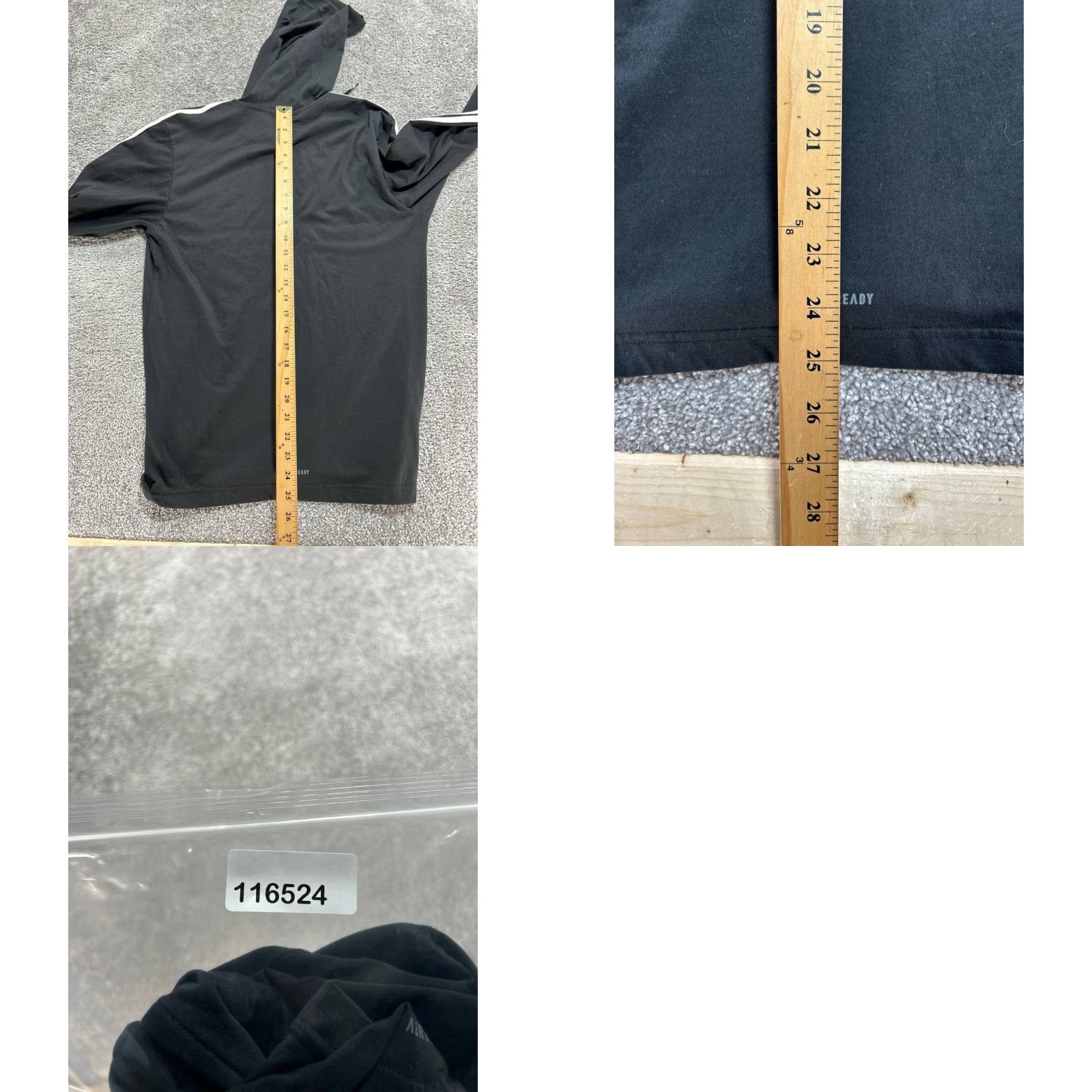 Adidas Adidas Sweatshirt Mens Small Black 3 Striped Primegreen Hooded Aeroready Logo Pullover Size US S / EU 44-46 / 1 - 8 Thumbnail