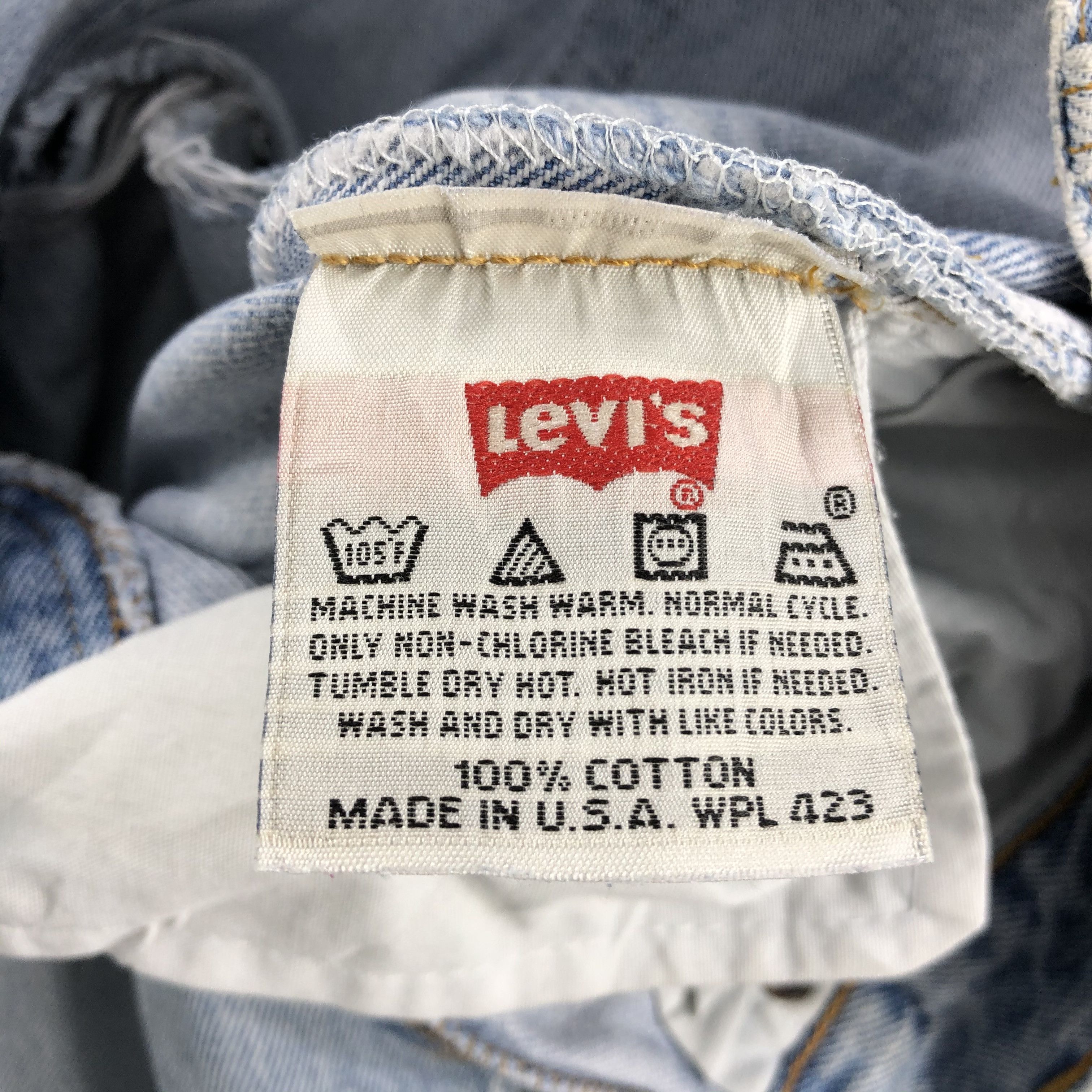 Levi's Vintage 90s Light Wash Levis 501 Jeans-J1478 Size US 28 / EU 44 - 12 Thumbnail