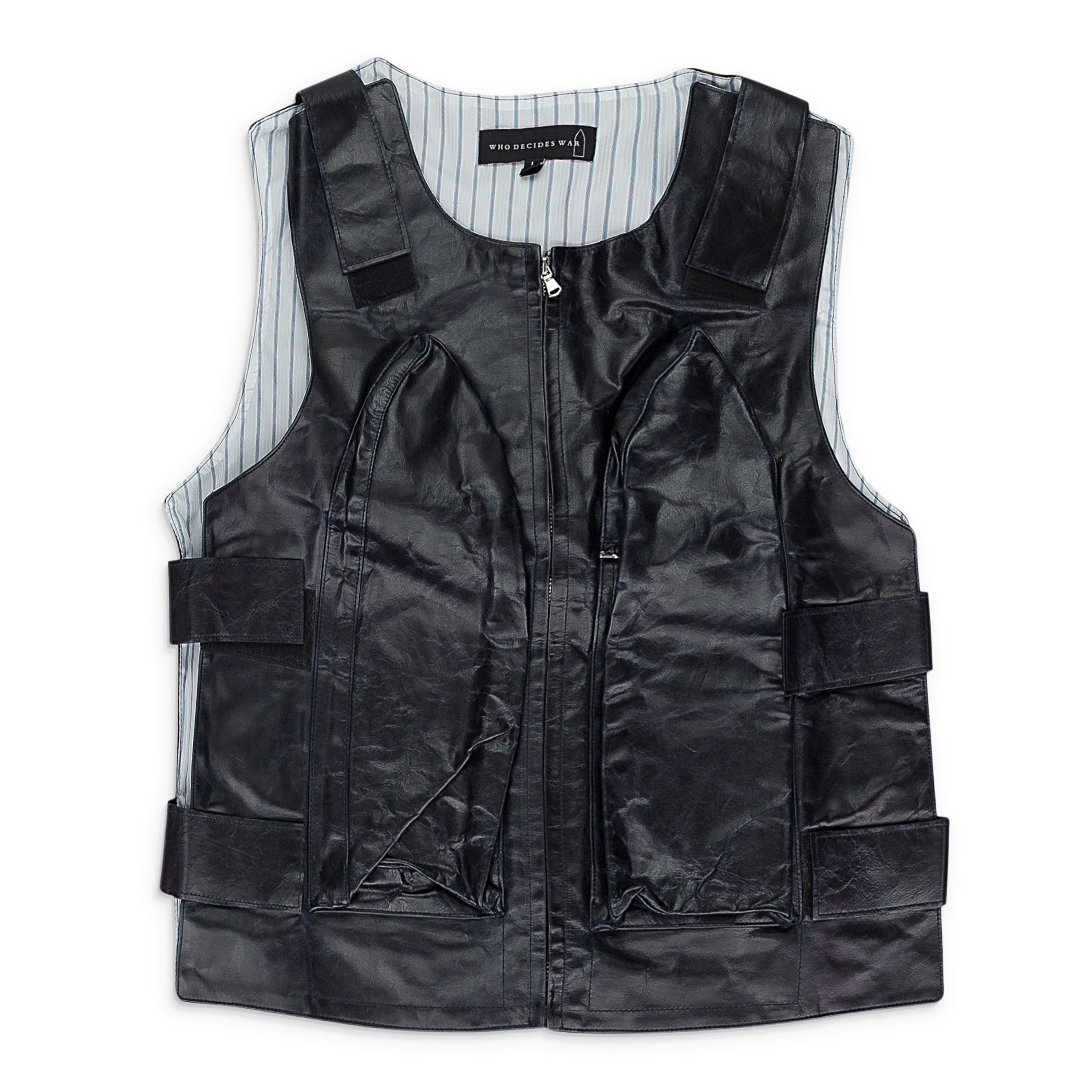 Who Decides War INDIGO BULLET POINT VEST SIZE S
