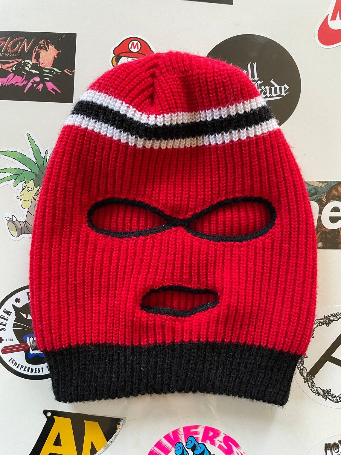 Supreme × Vintage Vintage 2002 Supreme Knit Balaclava Beanie Size ONE SIZE - 1 Thumbnail