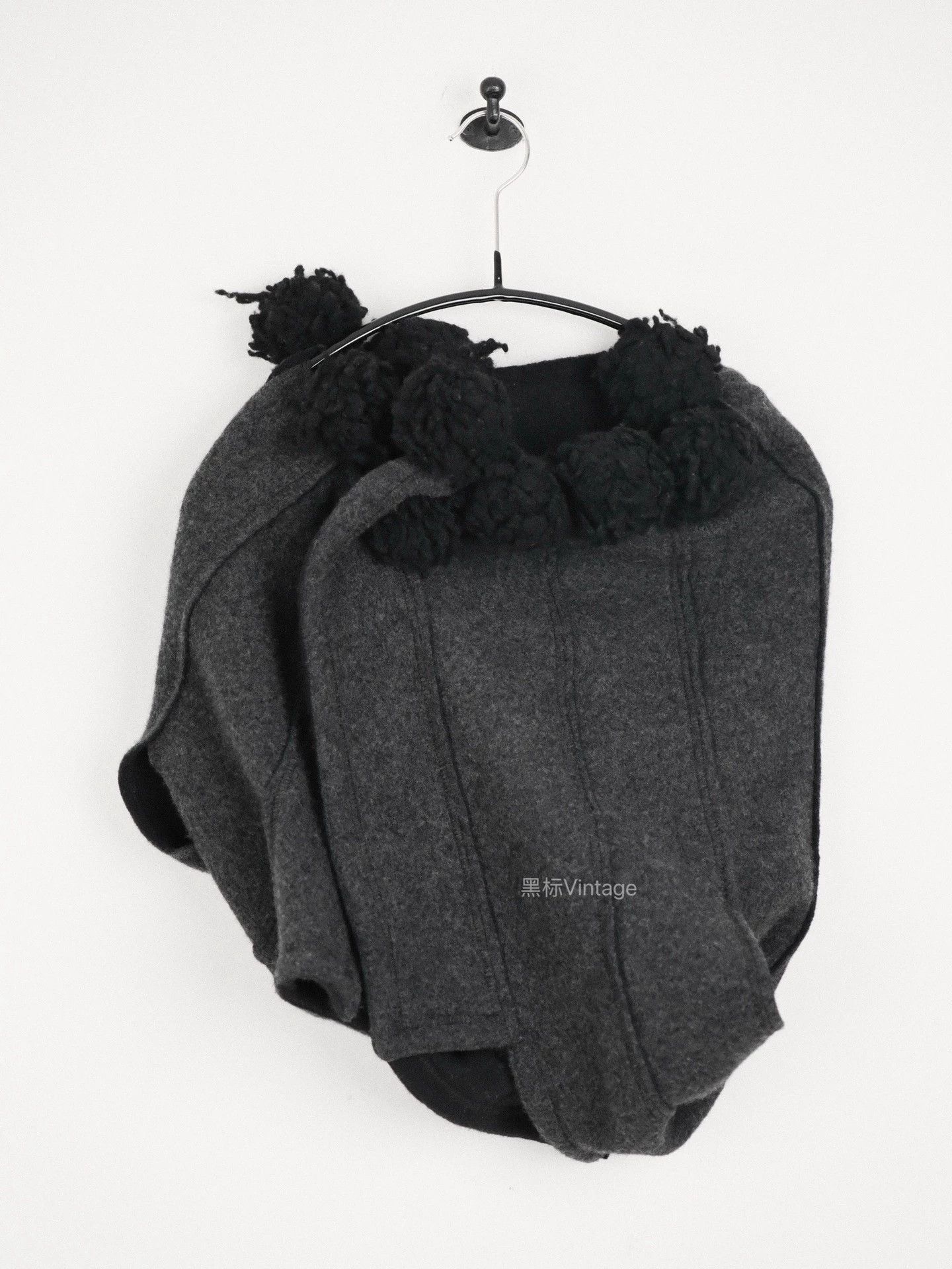 Comme des Garcons CDG 05AW Vintage Asymmetric Pom-Pom Cape Women's Size ONE SIZE - 2 Thumbnail