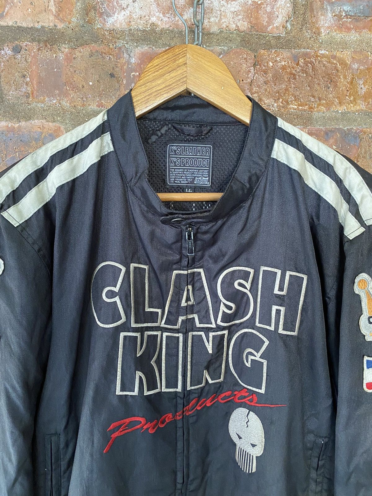 Japanese Brand × Kadoya Vtg Kadoya Clash King Skull Embroidered patches motorcycles Size US L / EU 52-54 / 3 - 3 Thumbnail