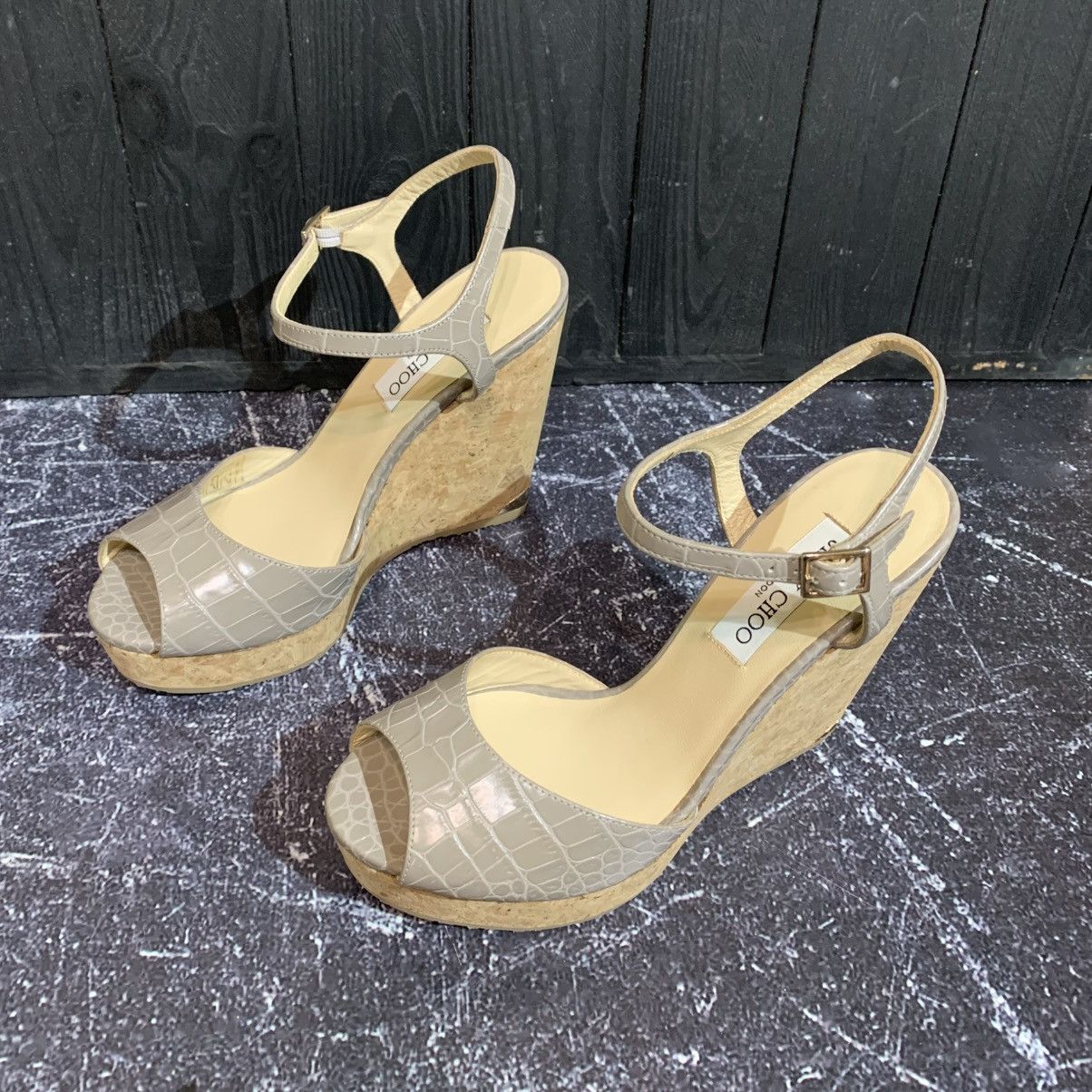 Jimmy Choo Jimmy Choo Wedge Heel Sandals Size 39 Size US 9 / IT 39 - 4 Thumbnail