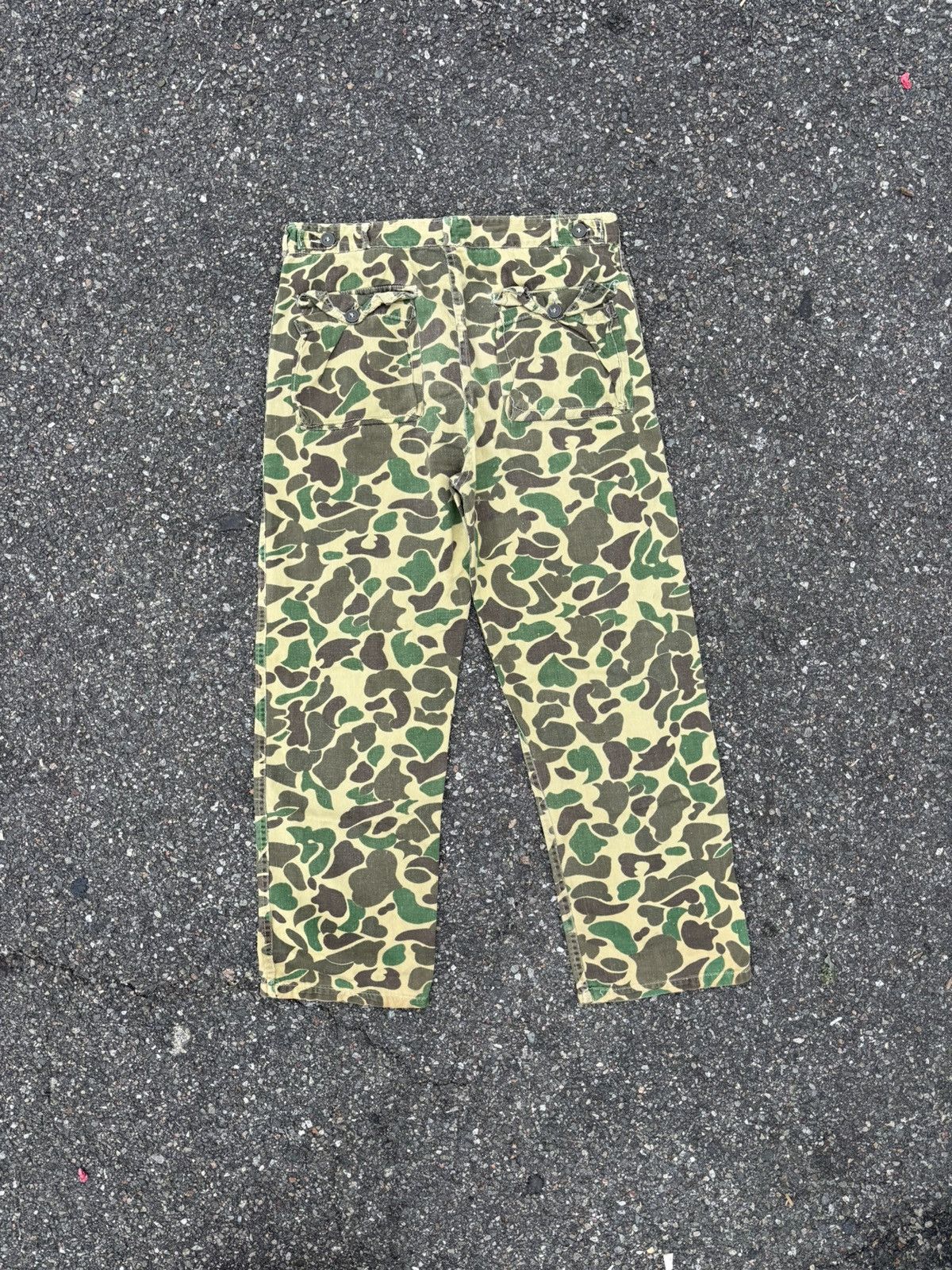Vintage Vintage 1960s Duck Camo Frog Skin Hunting Fatigue Pants Size US 33 - 6 Thumbnail