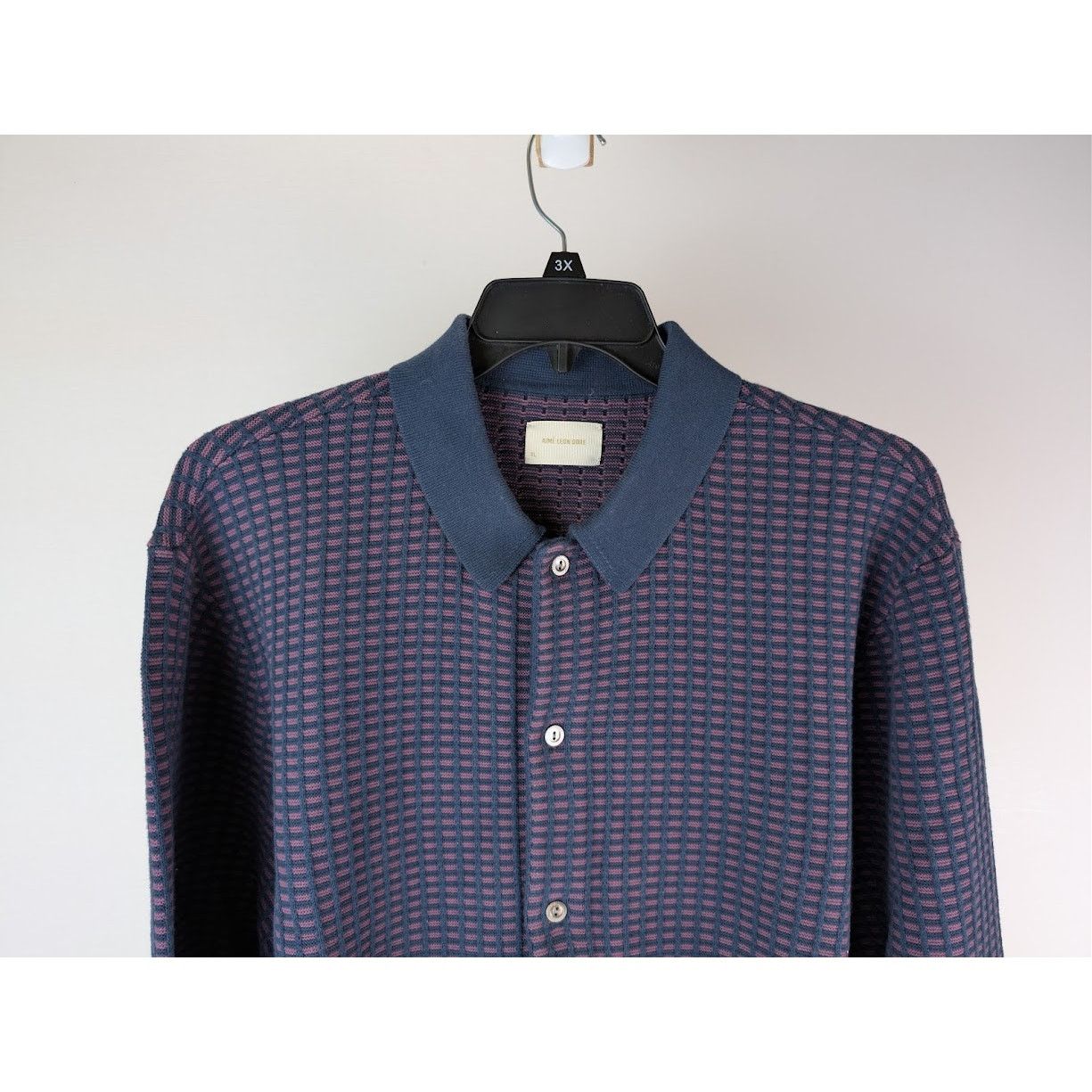 Aime Leon Dore o1rshd1 Long-Sleeve Polo Cardigan Moonlit in Ocean Size US XL / EU 56 / 4 - 3 Thumbnail
