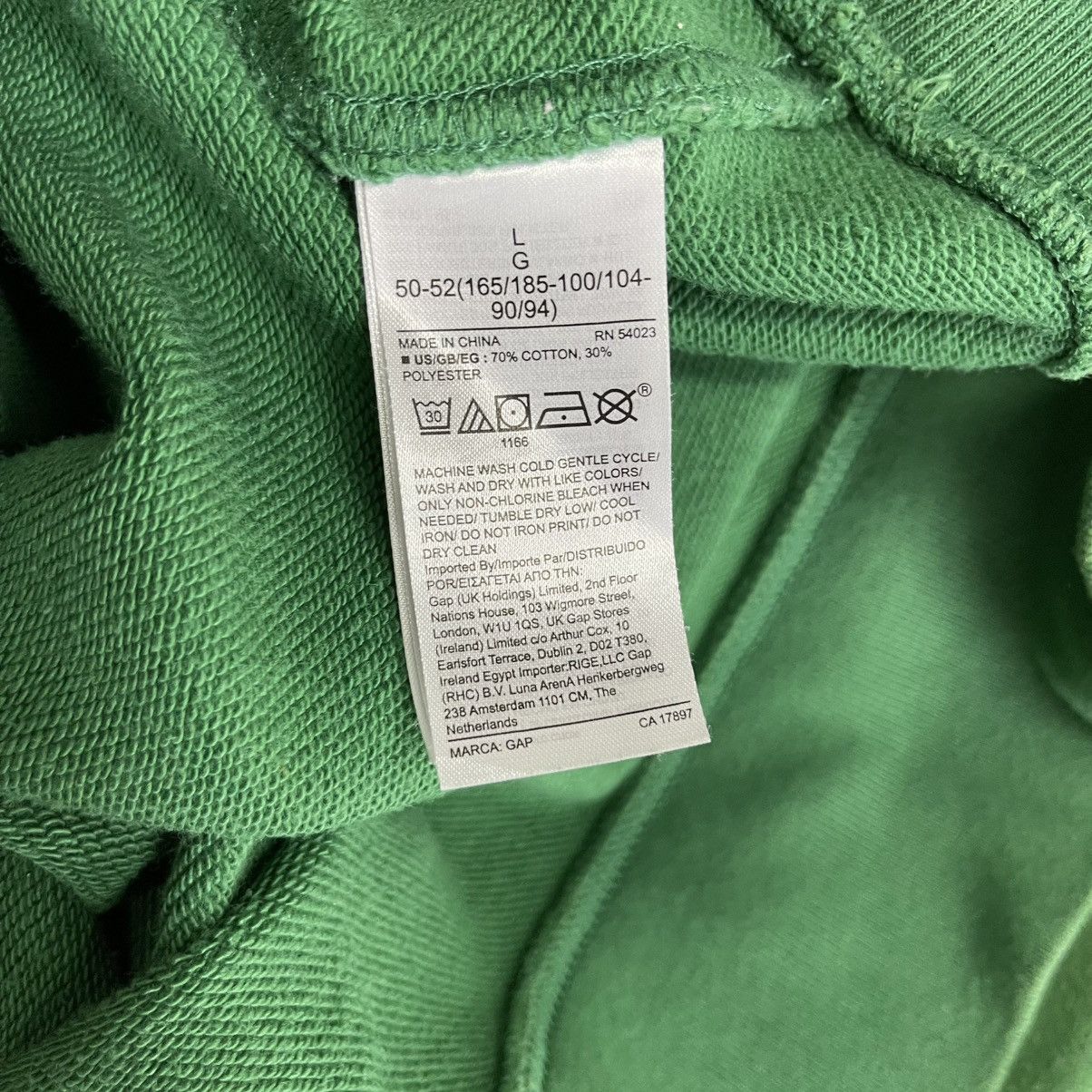 Gap × Vintage Gap Crewneck Sweatshirt Green Size L Size US L / EU 52-54 / 3 - 7 Thumbnail