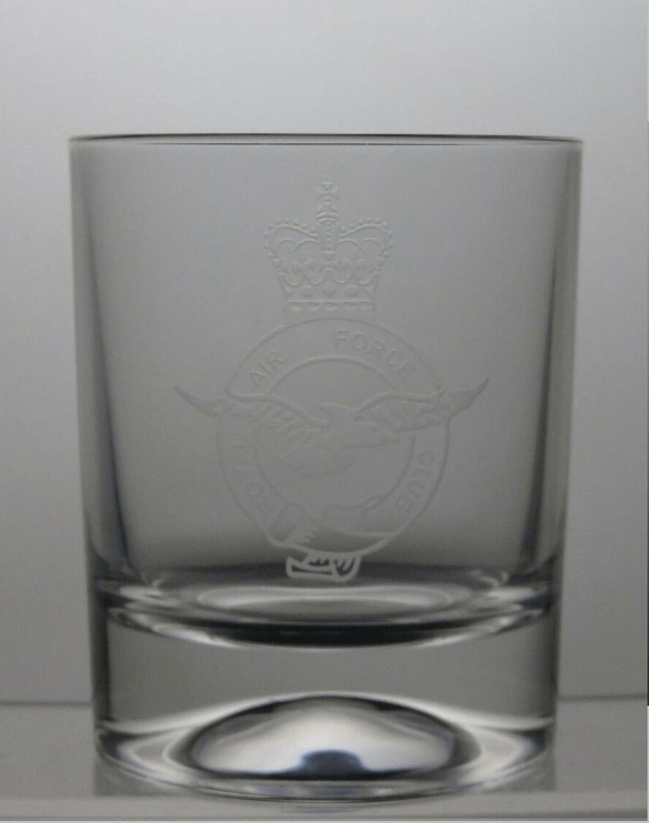 The Unbranded Brand Cut Glass Lead Crystal Tumbler Etched Air Force Royal Club Size ONE SIZE - 1 Thumbnail