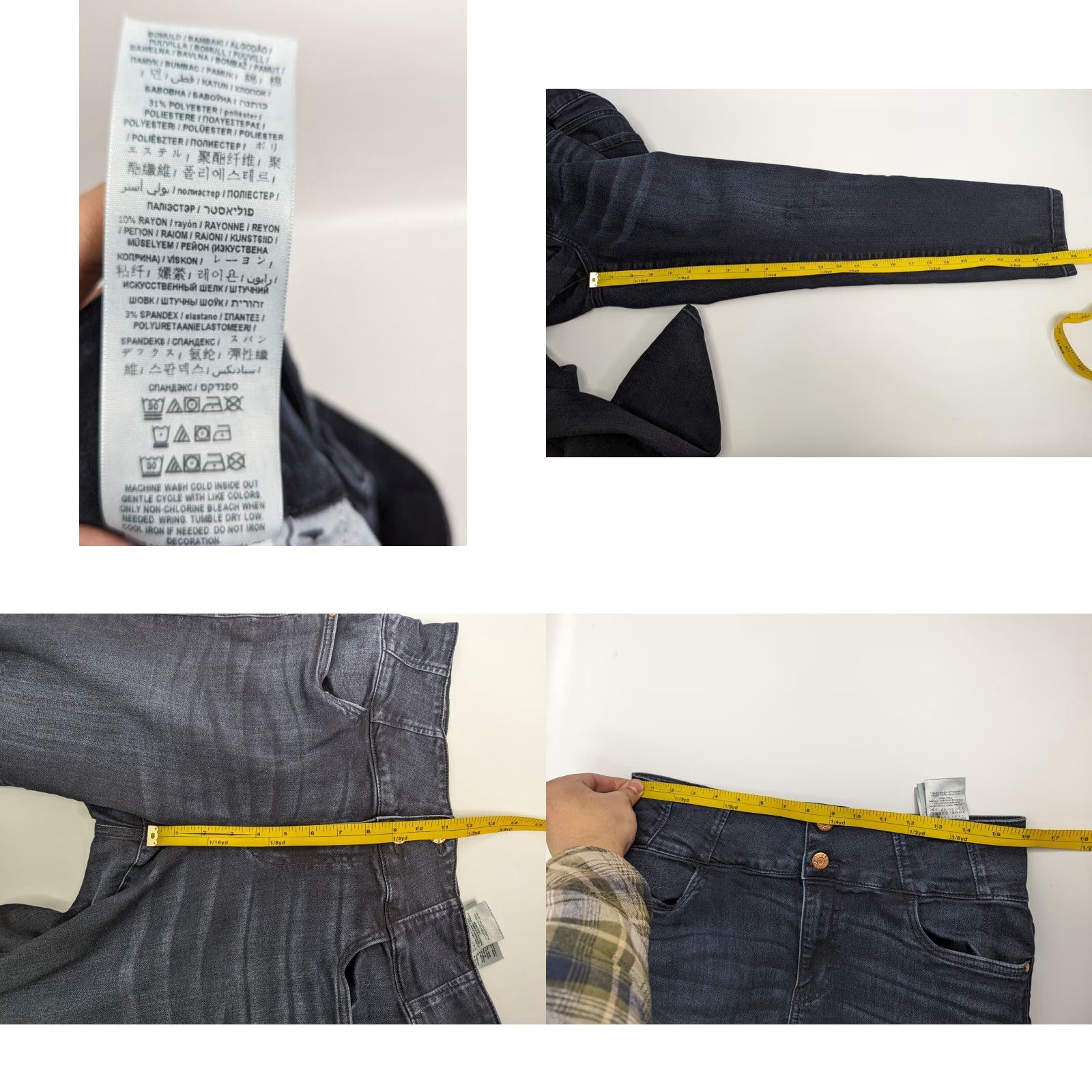 Guess **GUESS Women's Dark Wash Skinny Jeans Size 32 Stretch Black** User: GUESS Women's Dark Wash Skinny Jeans Size 32 Stretch Black Size 24" / US 00 / IT 34 - 9 Thumbnail