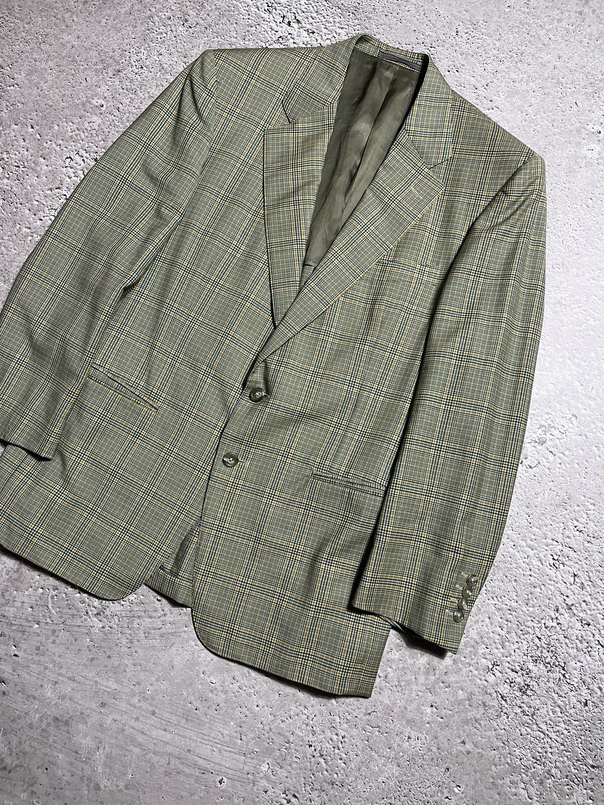 Ermenegildo Zegna × Vintage Vintage Ermenegildo Zegna 100% Wool Plaid Blazer Size 40R - 2 Thumbnail