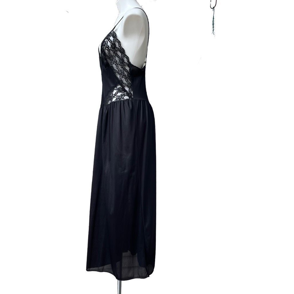 Other ILGWU Fifth Avenue Womens Maxi slip Dress Lace Open Back Str Size XL / US 12-14 / IT 48-50 - 3 Thumbnail