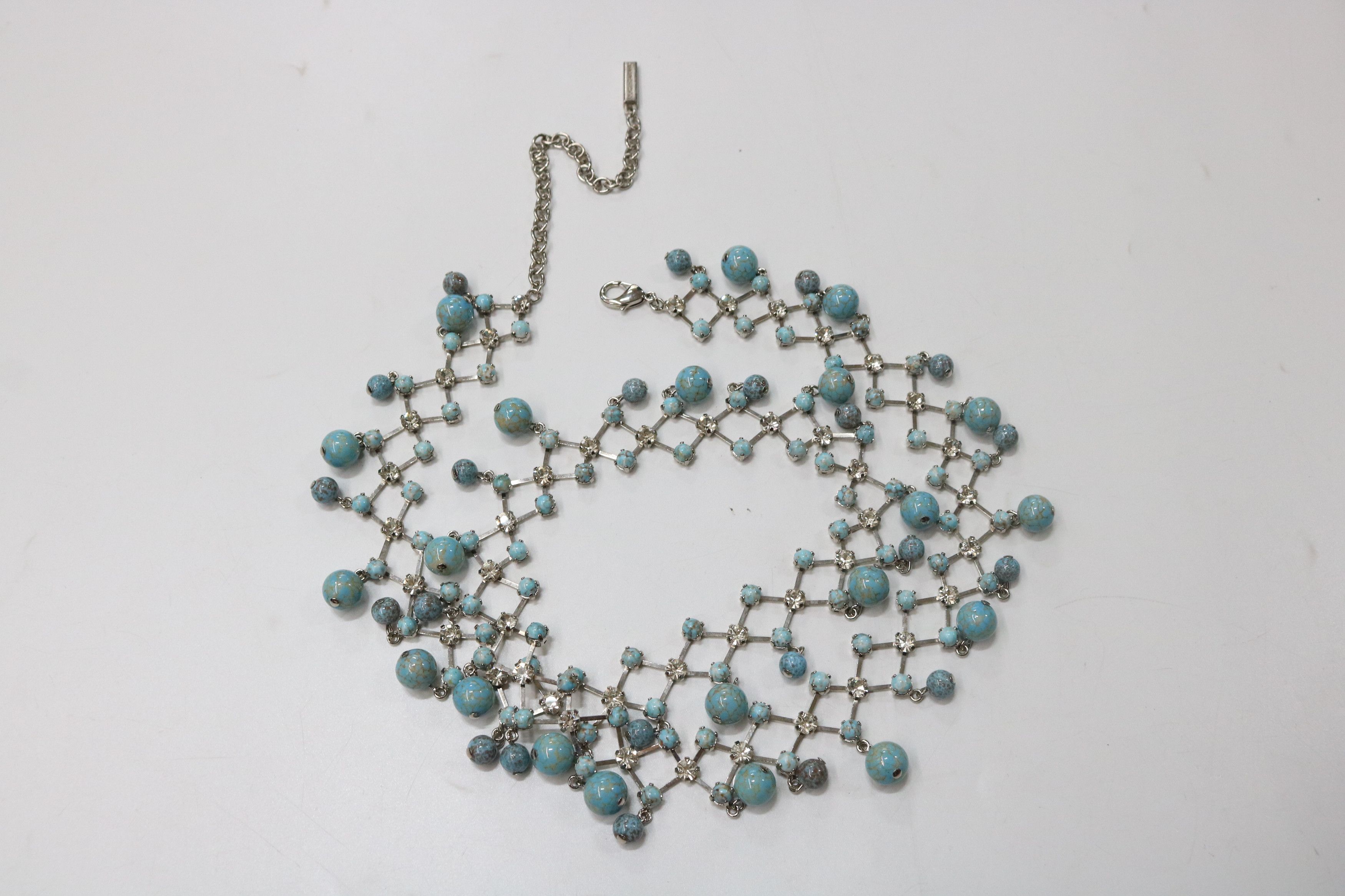 Dolce & Gabbana DOLCE & GABBANA Turquoise & Cubic Detail Necklace Size ONE SIZE - 4 Thumbnail