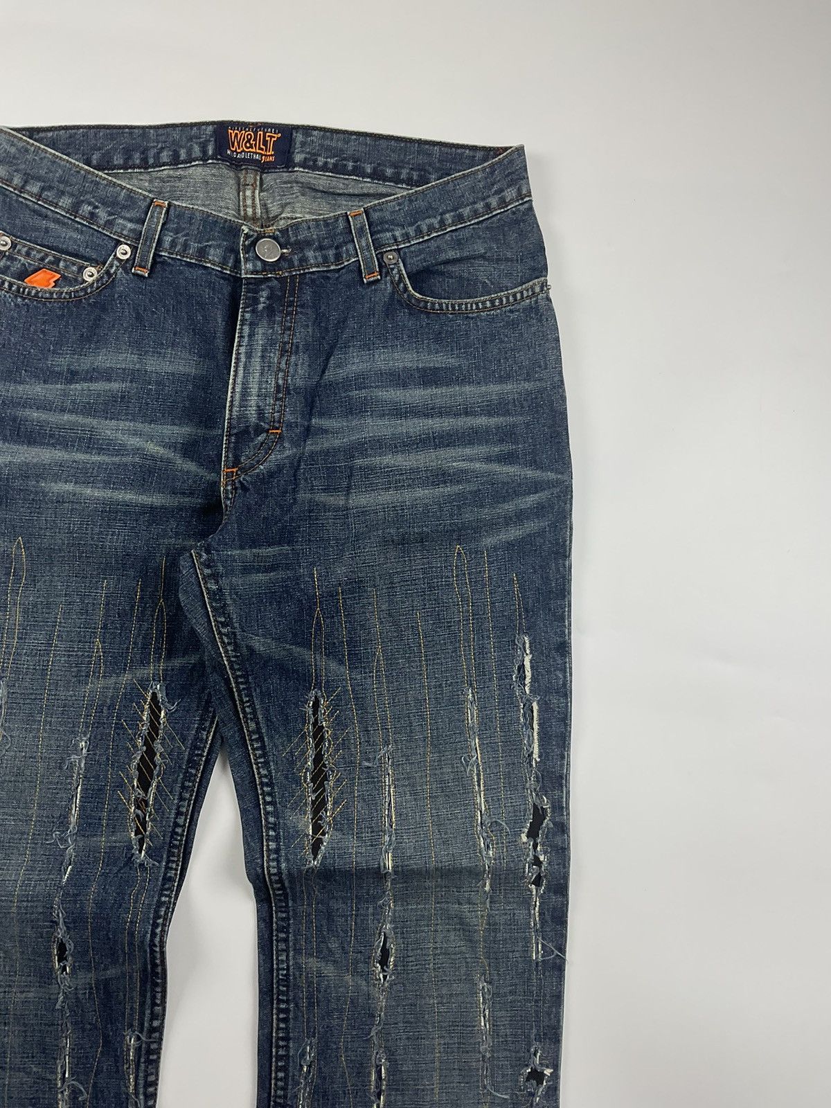 Walter Van Beirendonck Walter Van Beirendonck Scratch Flared Denim Size US 28 / EU 44 - 4 Thumbnail