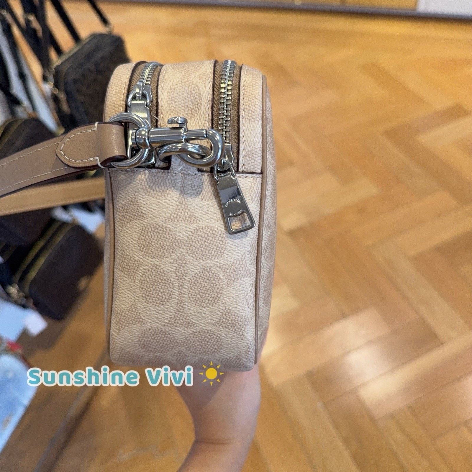 Coach NWT Coach Carey Crossbody Bag Leather CEK66 Sand/Taupe Size ONE SIZE - 3 Thumbnail