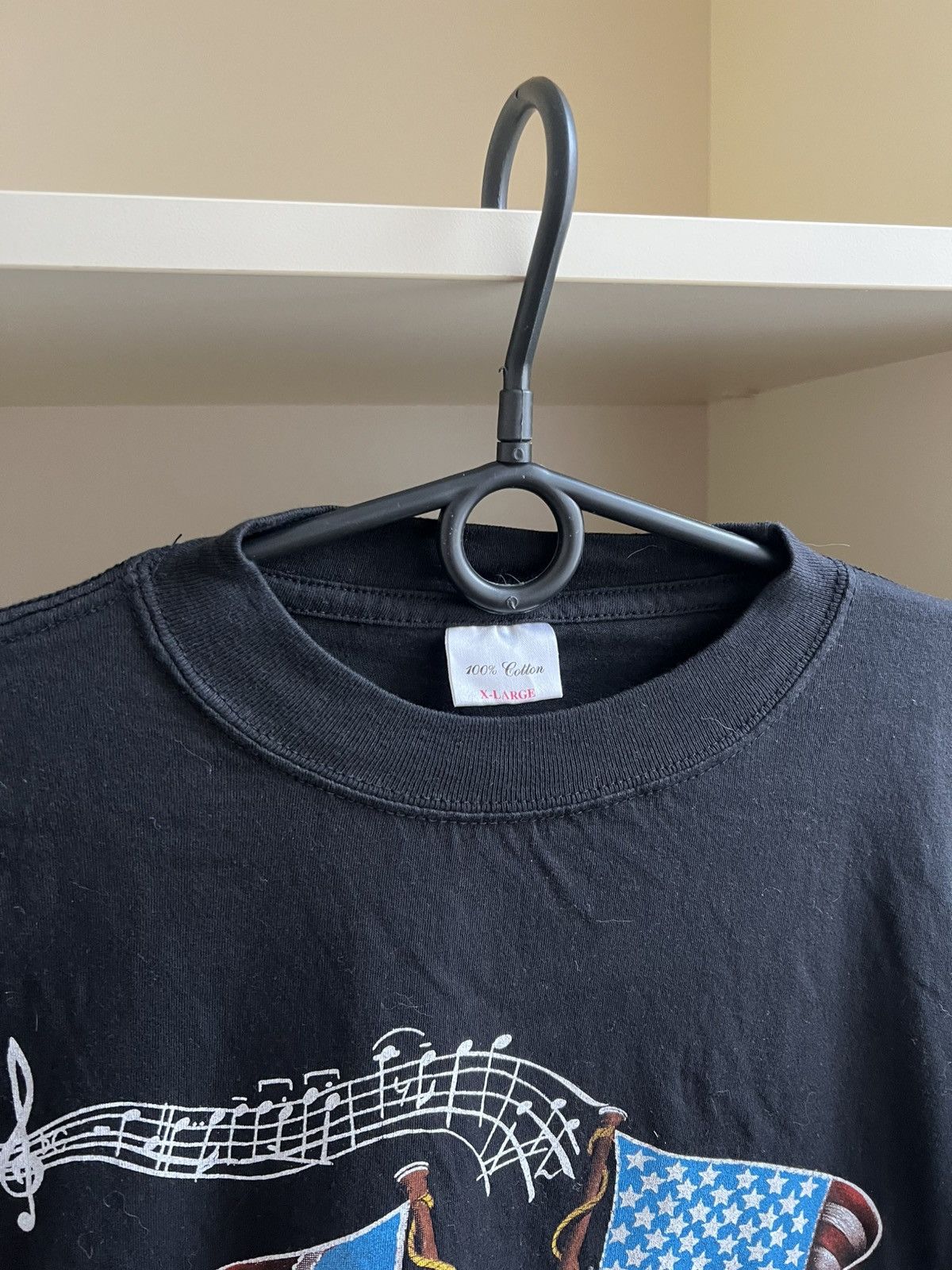 Vintage Vintage 90s Cowboy Rodeo T-Shirt Black American Flag Graphic Size US XL / EU 56 / 4 - 6 Thumbnail