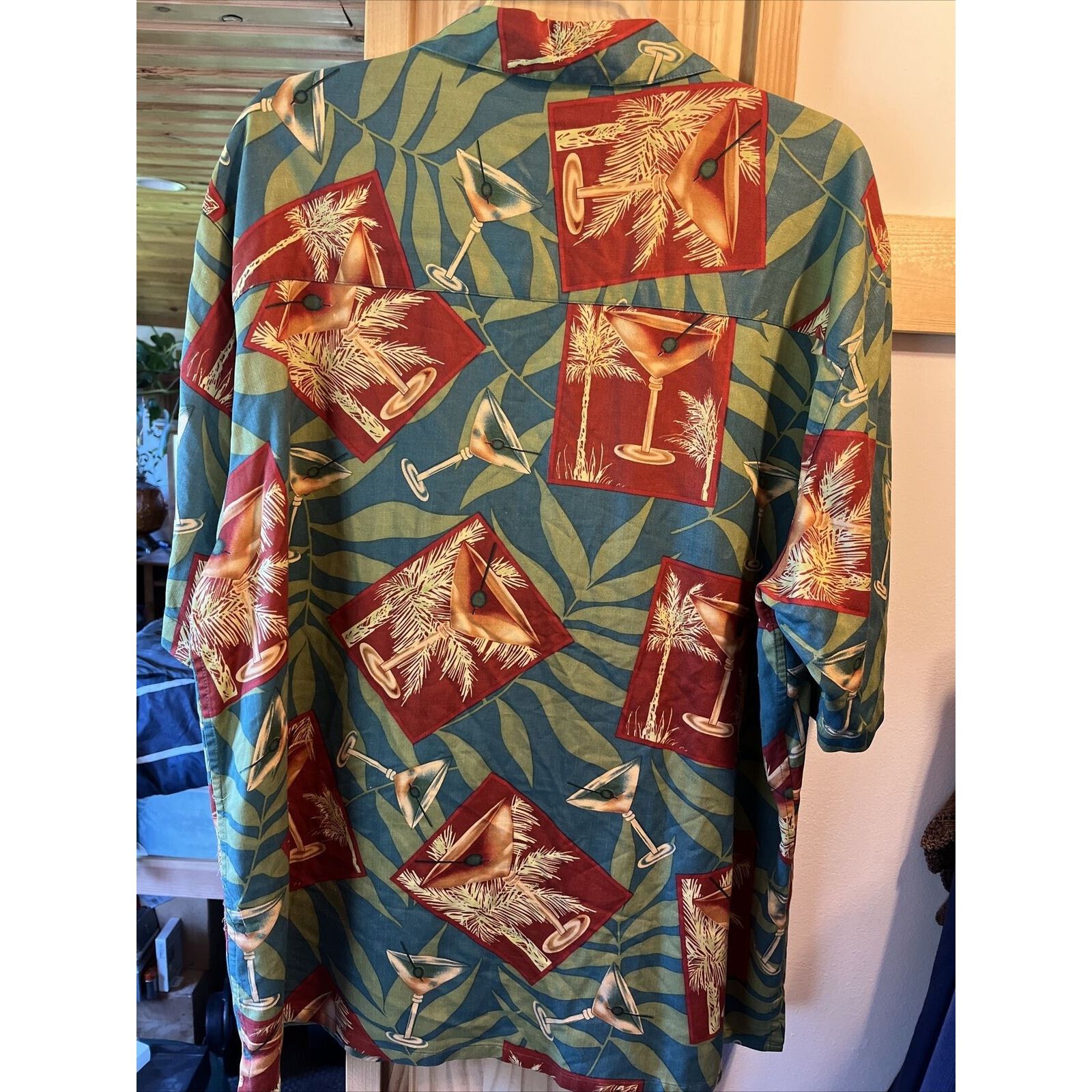 Other Banana Cabana Men’s XL Floral Martini SS Silk Hawaiian Shirt Size US XL / EU 56 / 4 - 10 Thumbnail