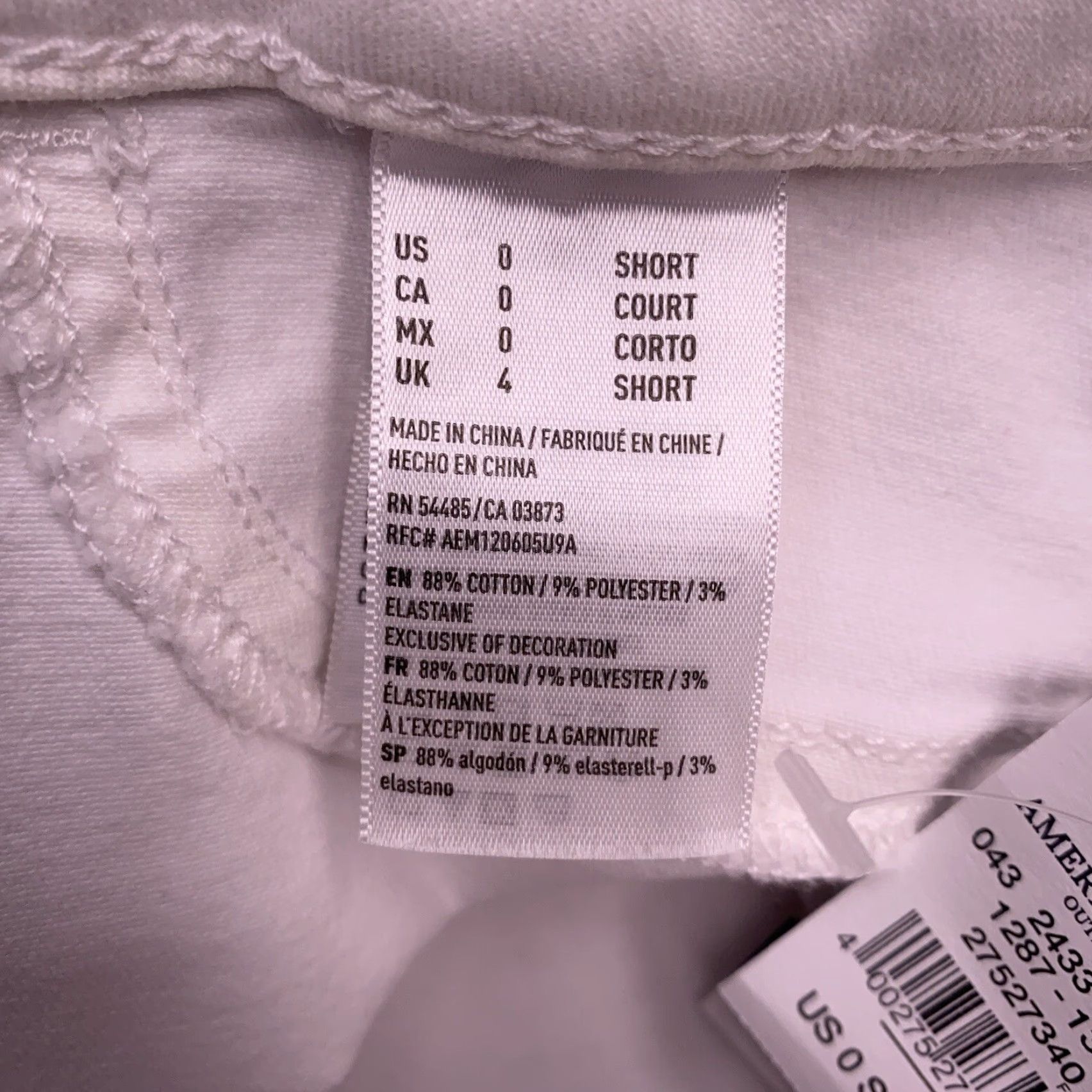 American Eagle Outfitters American Eagle Outfitters Jegging White High Rise 0 Short Denim 5-Pocket Stretch Belt Loops Logo Distressed Light Wash Womens Jeans XS? Size 25" / US 0 / IT 36 - 7 Thumbnail