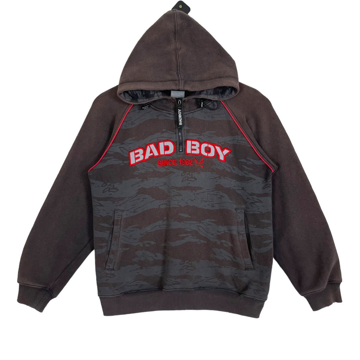 Image of Vintage Bad Boy Hoodie Pullover Camouflage Brown Jumper, Men's (Size Small)