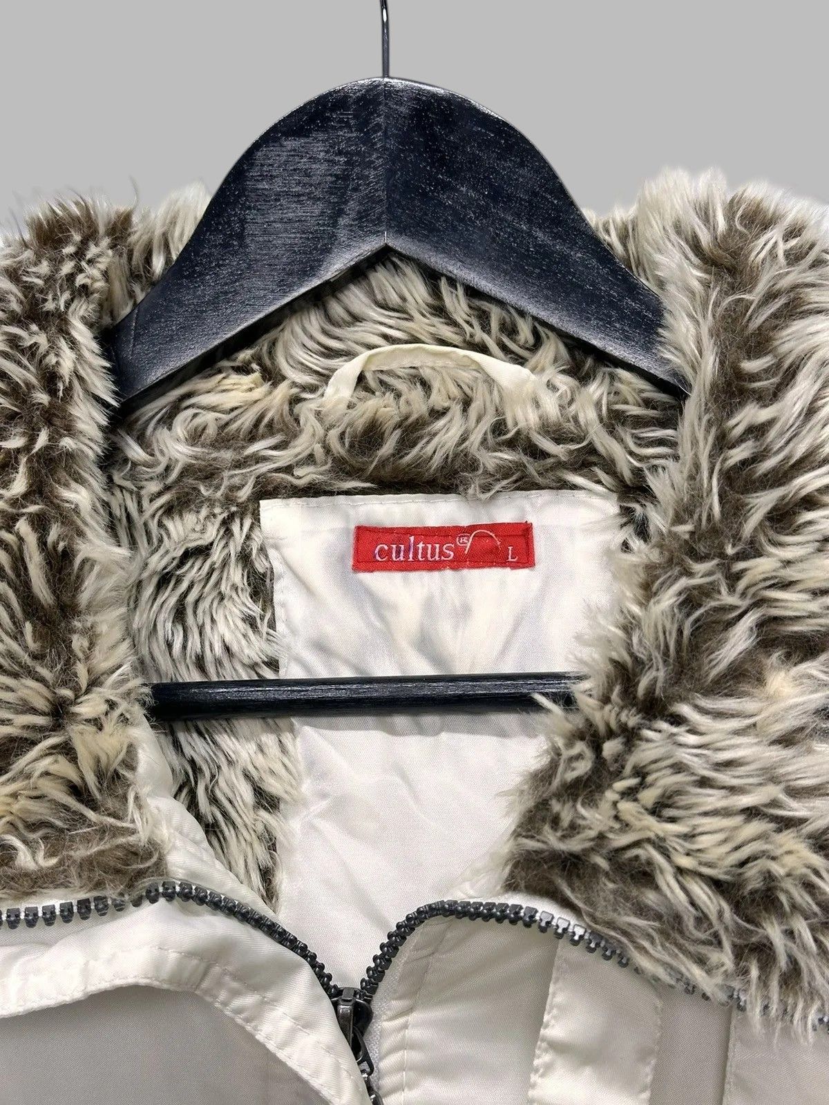 Hysteric Glamour Vintage White Jacket Fur Hood Y2K Utility Cropped Style Size M / US 6-8 / IT 42-44 - 4 Thumbnail