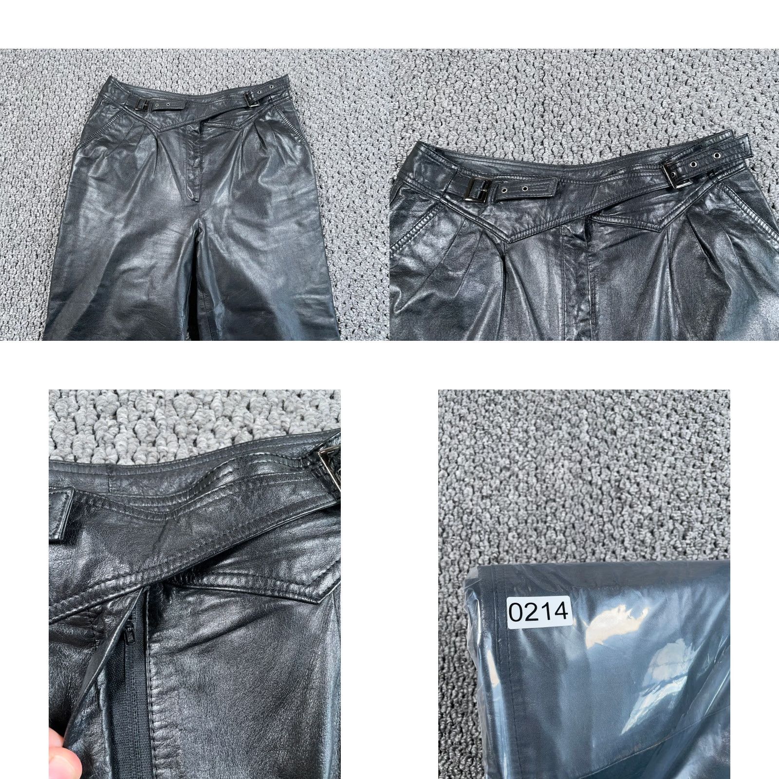 Vintage VINTAGE German Leather Motorcycle Pants Women's 30 x 29 Black Biker Buckles Moto Pants 42 Tagged Size Women Leather Gray? Size 30" / US 8 / IT 44 - 9 Thumbnail
