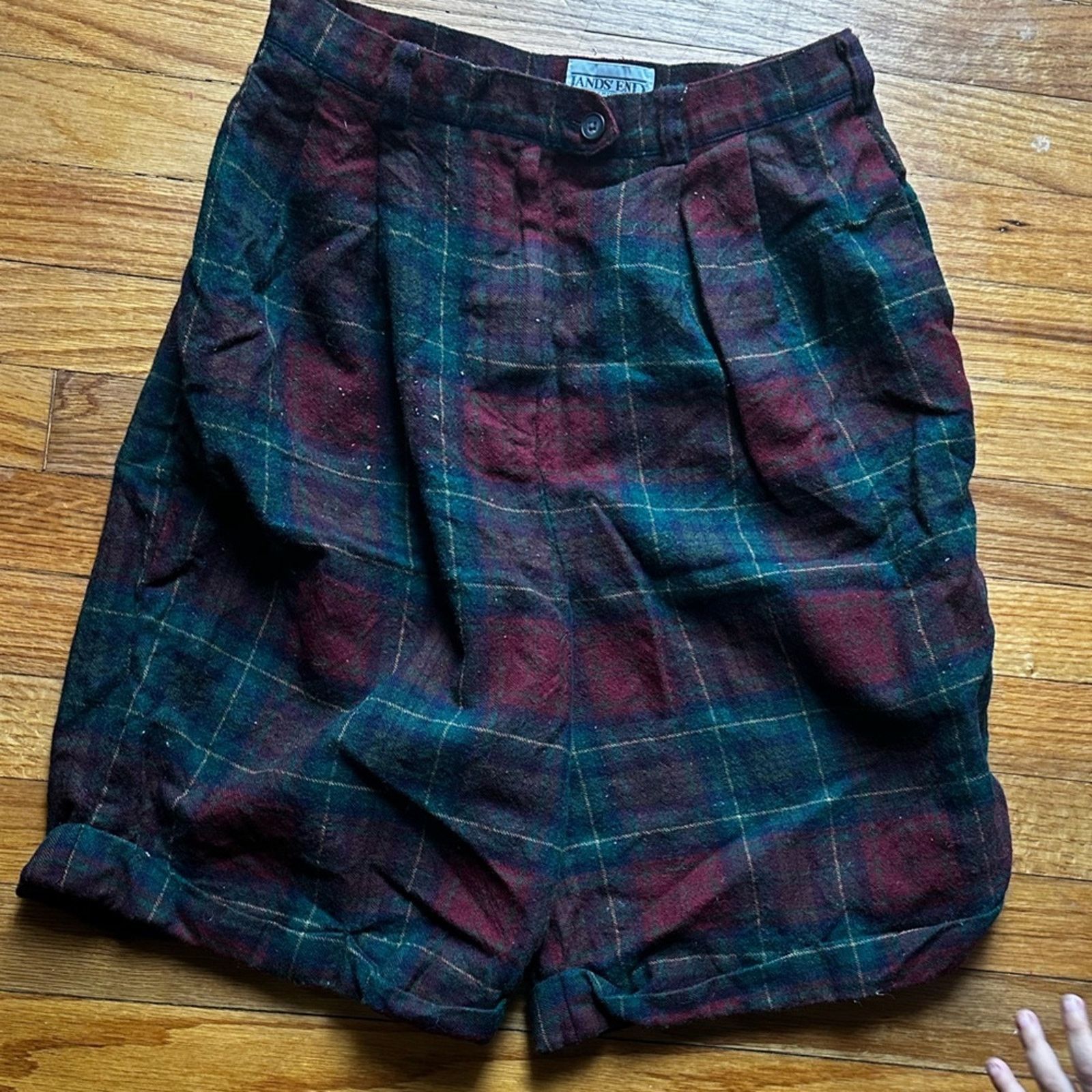Lands' End Lands End Wool Plaid Shorts Size 36" / US 14 / IT 50 - 1 Thumbnail