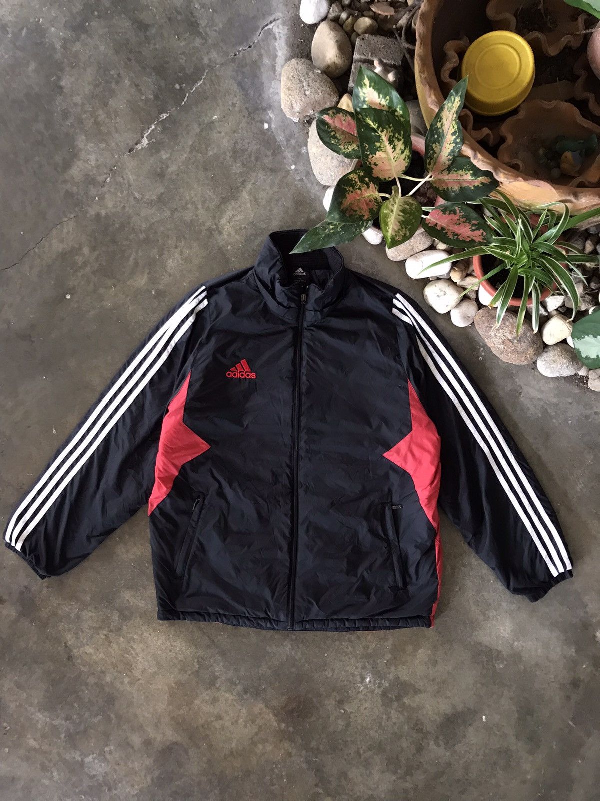 Adidas × Vintage VTG Adidas White Stripe Light Jacket 🔥 Size US L / EU 52-54 / 3 - 4 Thumbnail