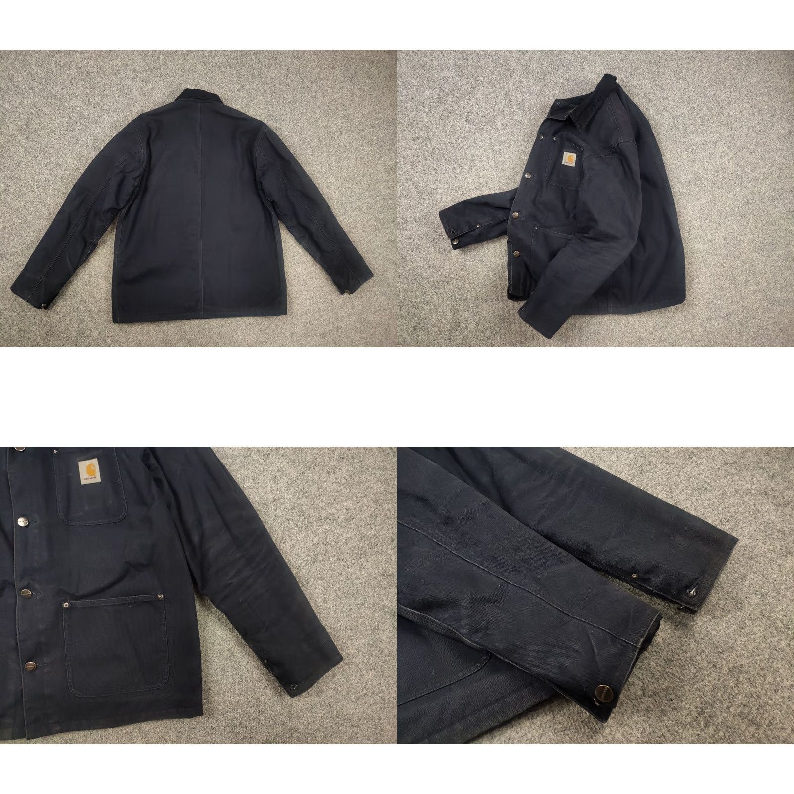 Carhartt VINTAGE Carhartt michigan coat Navy Blue Faded Canvas Linen Pocket Jacket USA Size US L / EU 52-54 / 3 - 8 Thumbnail
