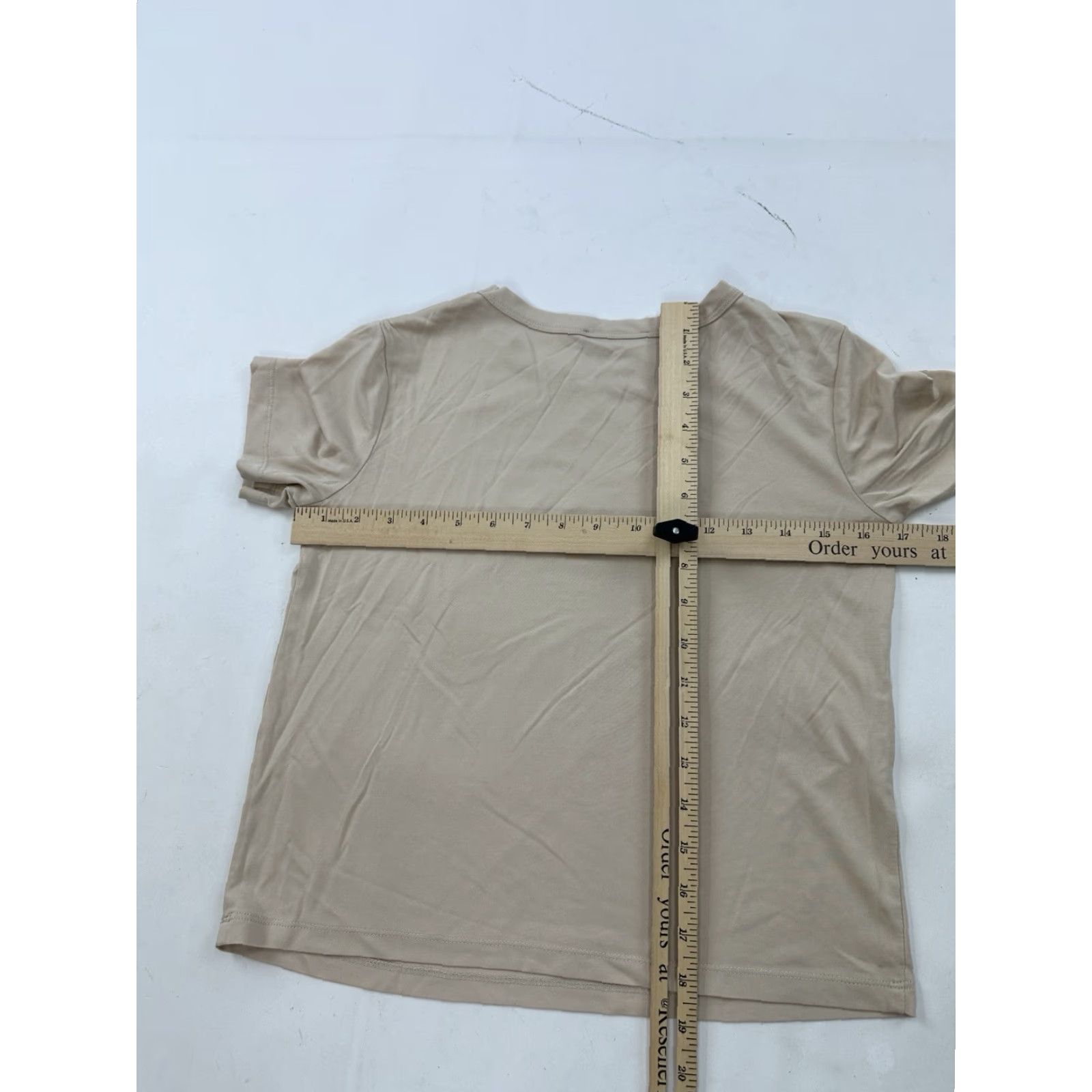 Zara Zara Shirt Womens Small Beige Crew Neck Essential Shirt T-Shirt Short Sleeve Crew Neck Pullover Basic Classic Beige Womens Size S Regular Solid Size S / US 4 / IT 40 - 4 Thumbnail