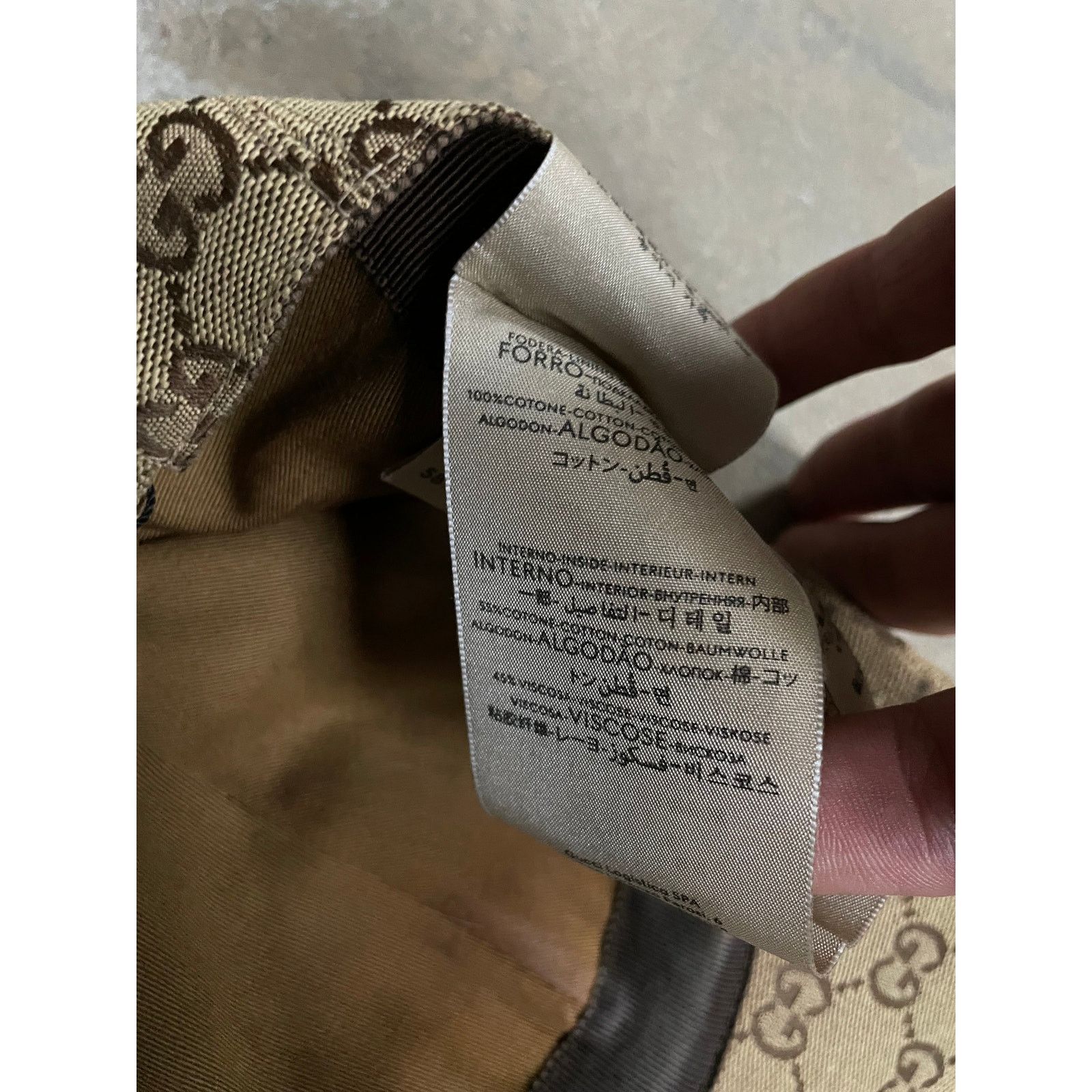 Gucci Gucci All Over Brown Monogram Cap Used OS Size ONE SIZE - 8 Thumbnail