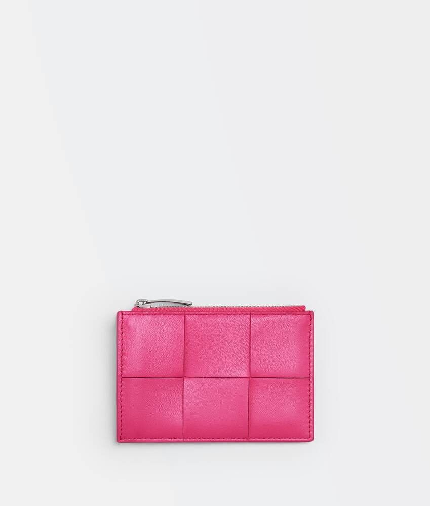 Bottega Veneta o1n1vont0125 Size: OS / Zipped Card Holder in Pink Size ONE SIZE - 1 Thumbnail