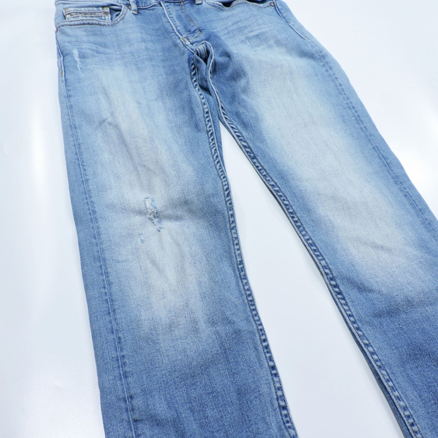 Calvin Klein CK PREMIUM ITALIAN STRETCH SELVEDGE CASPIAN SEA SLIM DENIM Size US 27 - 9 Thumbnail