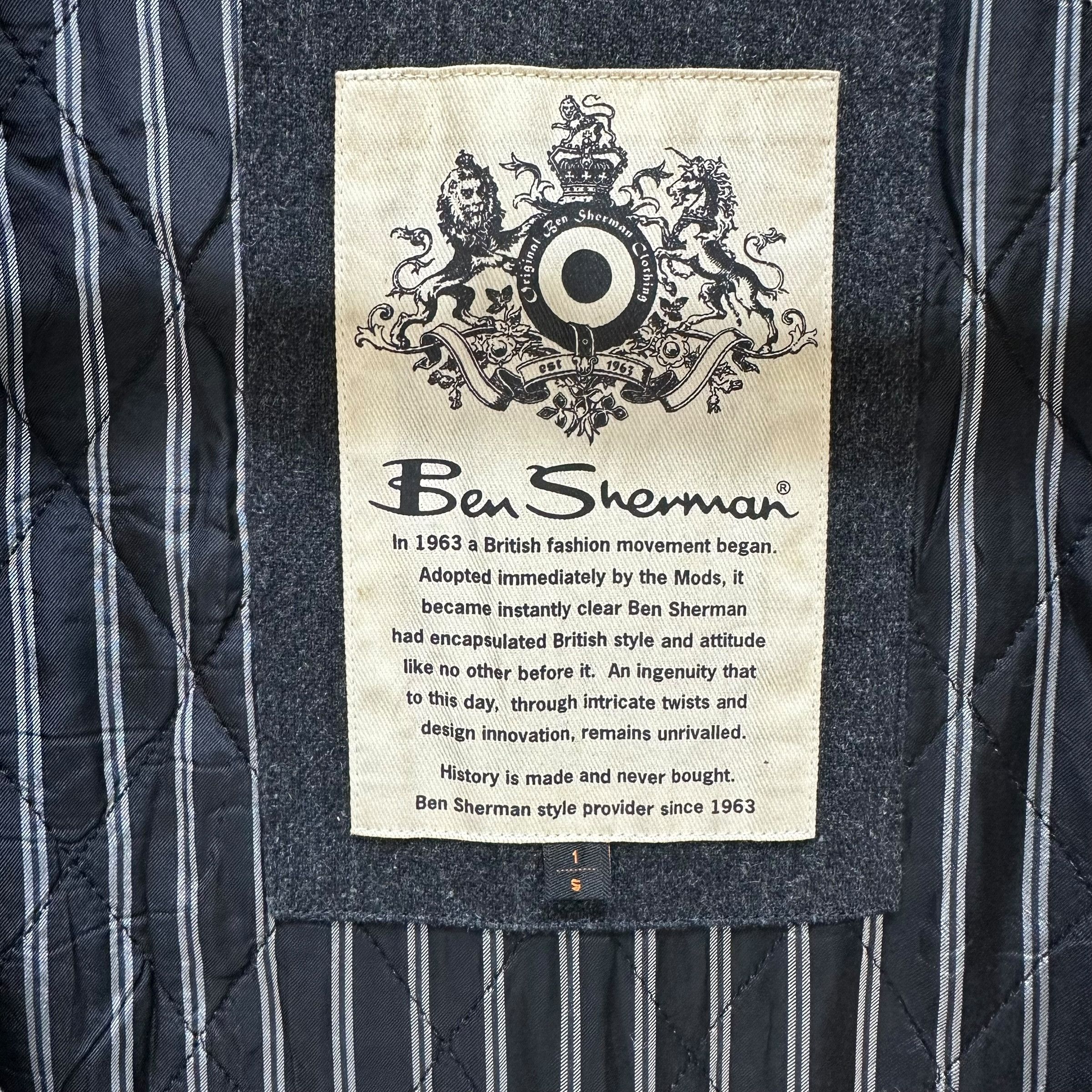 Ben Sherman Ben Sherman Four Pocket Sherpa Neck Wool Jacket #A3-0072 Size US S / EU 44-46 / 1 - 9 Thumbnail