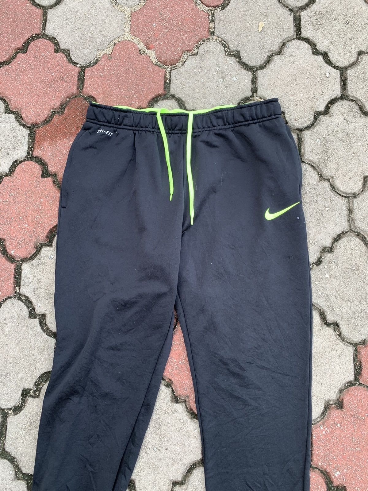 Nike Offer! Nike Dri Fit Track Pants Neon Black Size US 33 - 2 Thumbnail