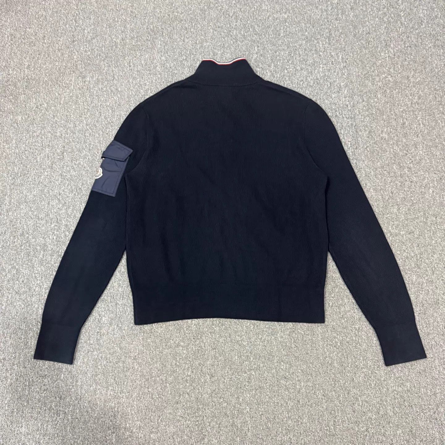 Moncler Moncler zip cardigan navy blue colorblocked L new Size L / US 10 / IT 46 - 2 Thumbnail