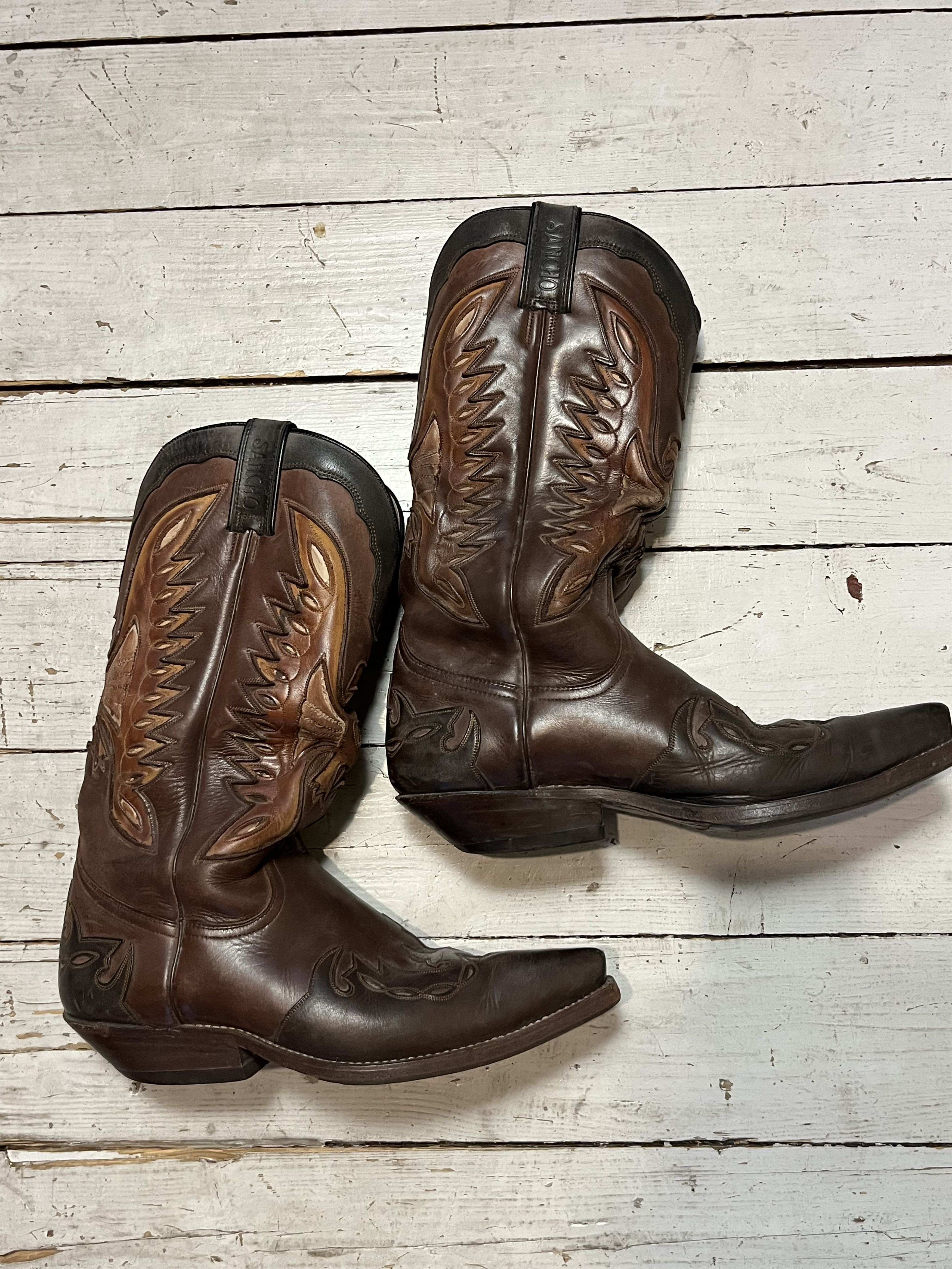 Sancho Boots Vintage Sancho Cowboy Boots Handmade Made in Spain Size US 10 / EU 43 - 2 Thumbnail