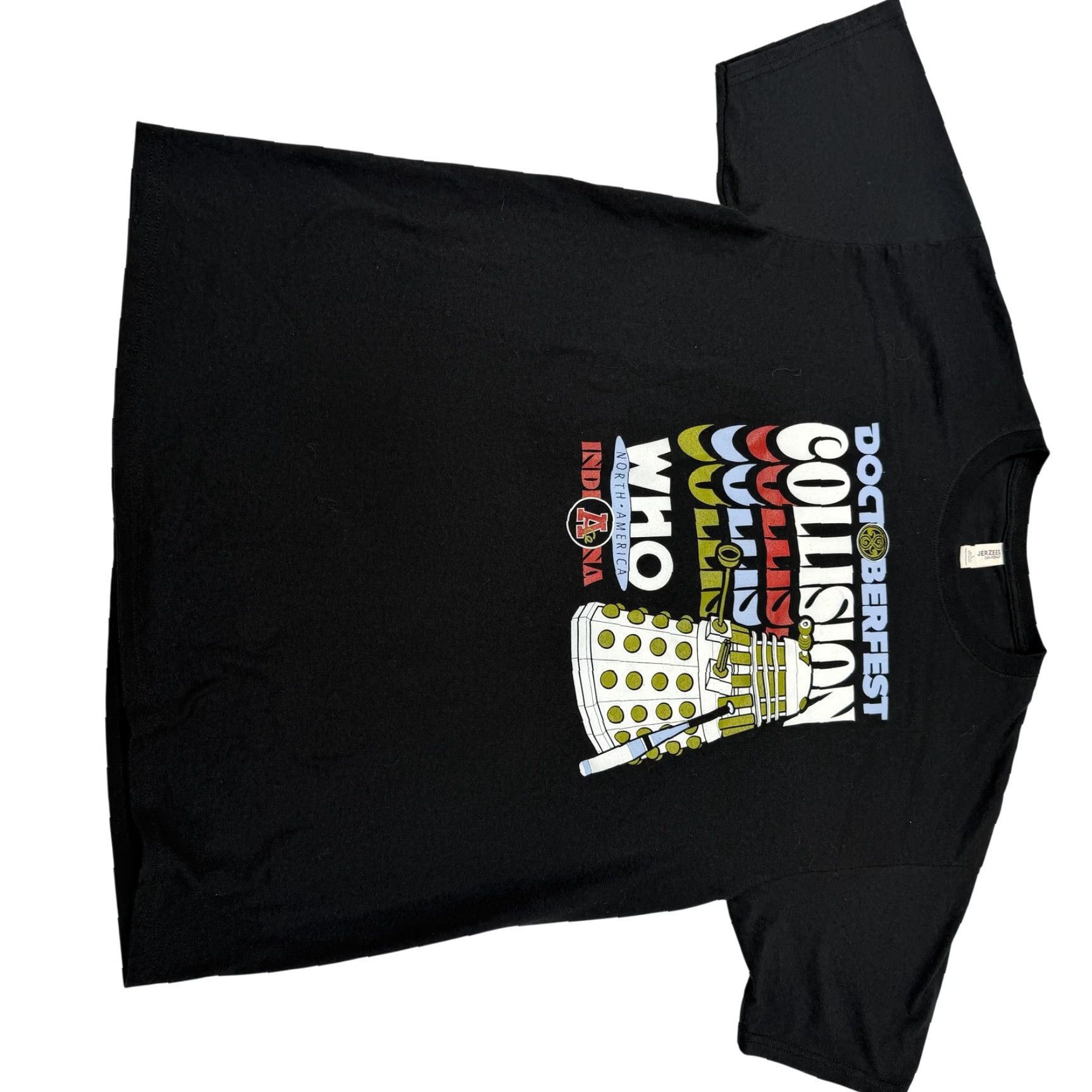 Jerzees VINTAGE Doctor Who Dalek Shirt Mens Large Black Doctoberfest Collision Graphic Tee Size US L / EU 52-54 / 3 - 2 Thumbnail