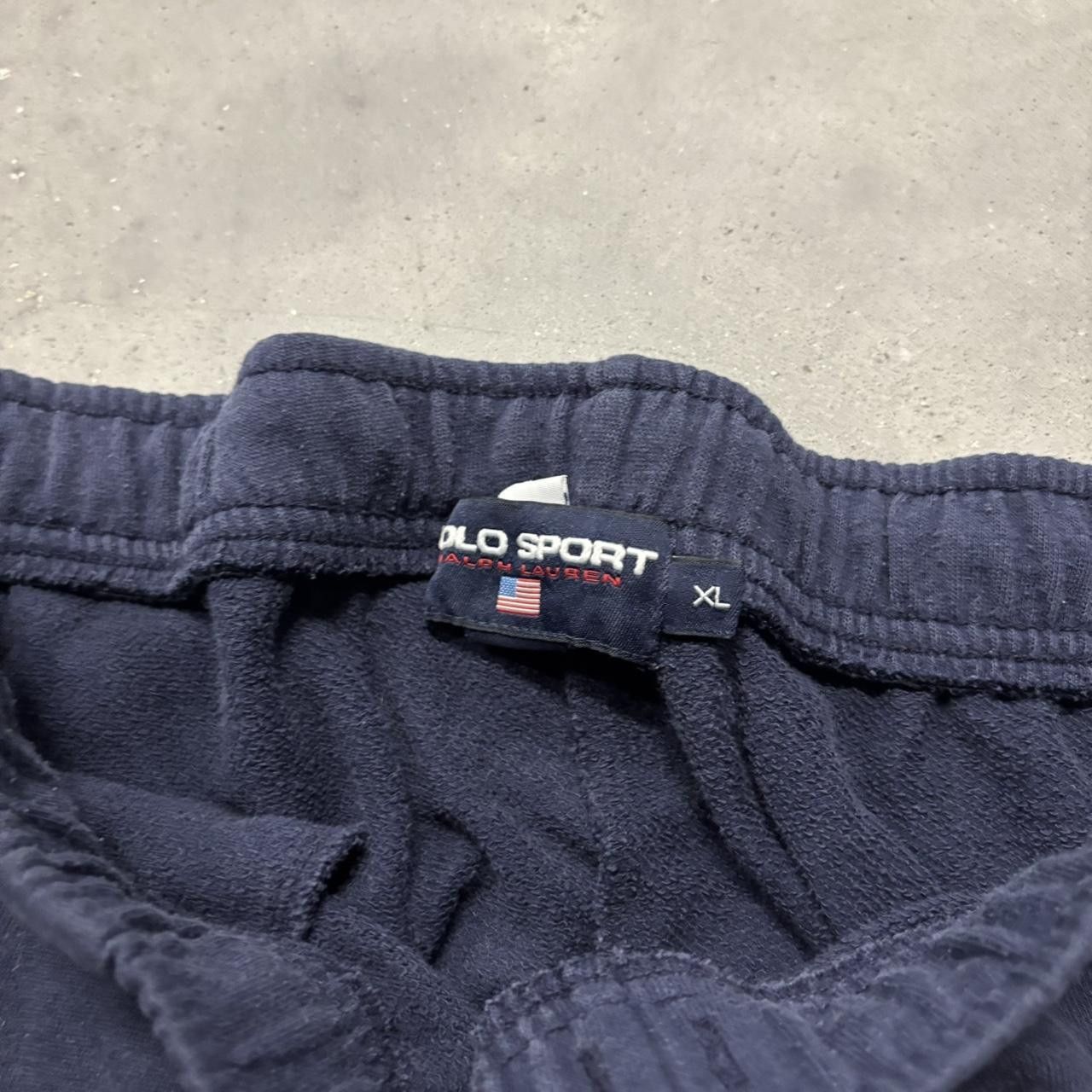 Polo Ralph Lauren Crazy Vintage Y2K/2000s Baggy Navy Blue Striped Polo Sport Ralph Lauren Streetwear Sweatpants! Size US 36 / EU 52 - 8 Thumbnail