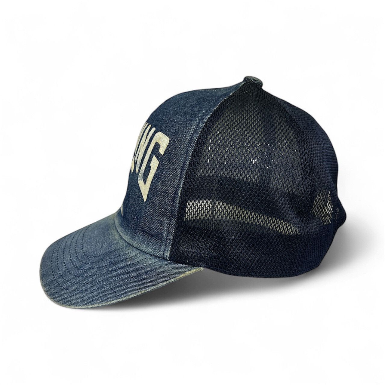 Bape Vintage Bape Denim Trucker Cap Size ONE SIZE - 2 Thumbnail