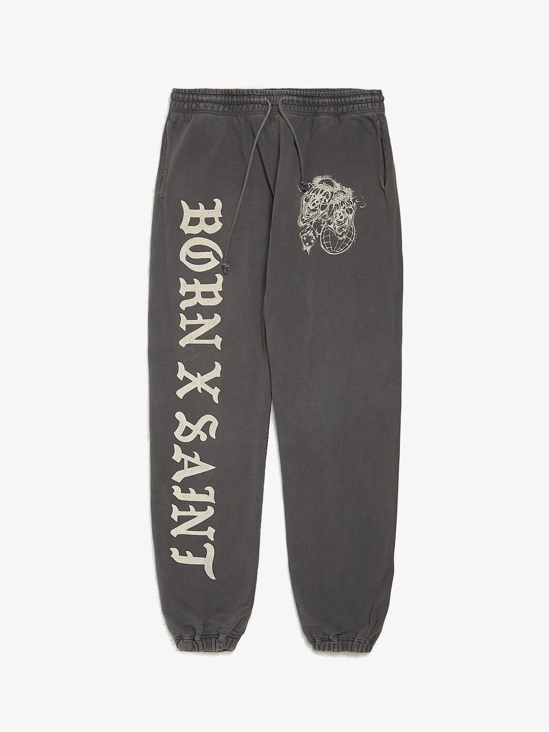 Saint Michael Gray Printed Cotton Sweatpants Size US 34 / EU 50 - 1 Thumbnail