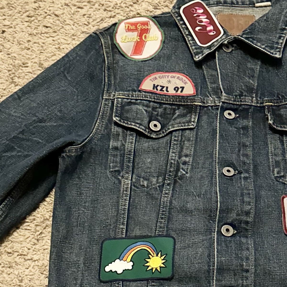 Gap × Vintage VINTAGE GAP PATCHWORK DENIM JACKET! Size US M / EU 48-50 / 2 - 4 Thumbnail