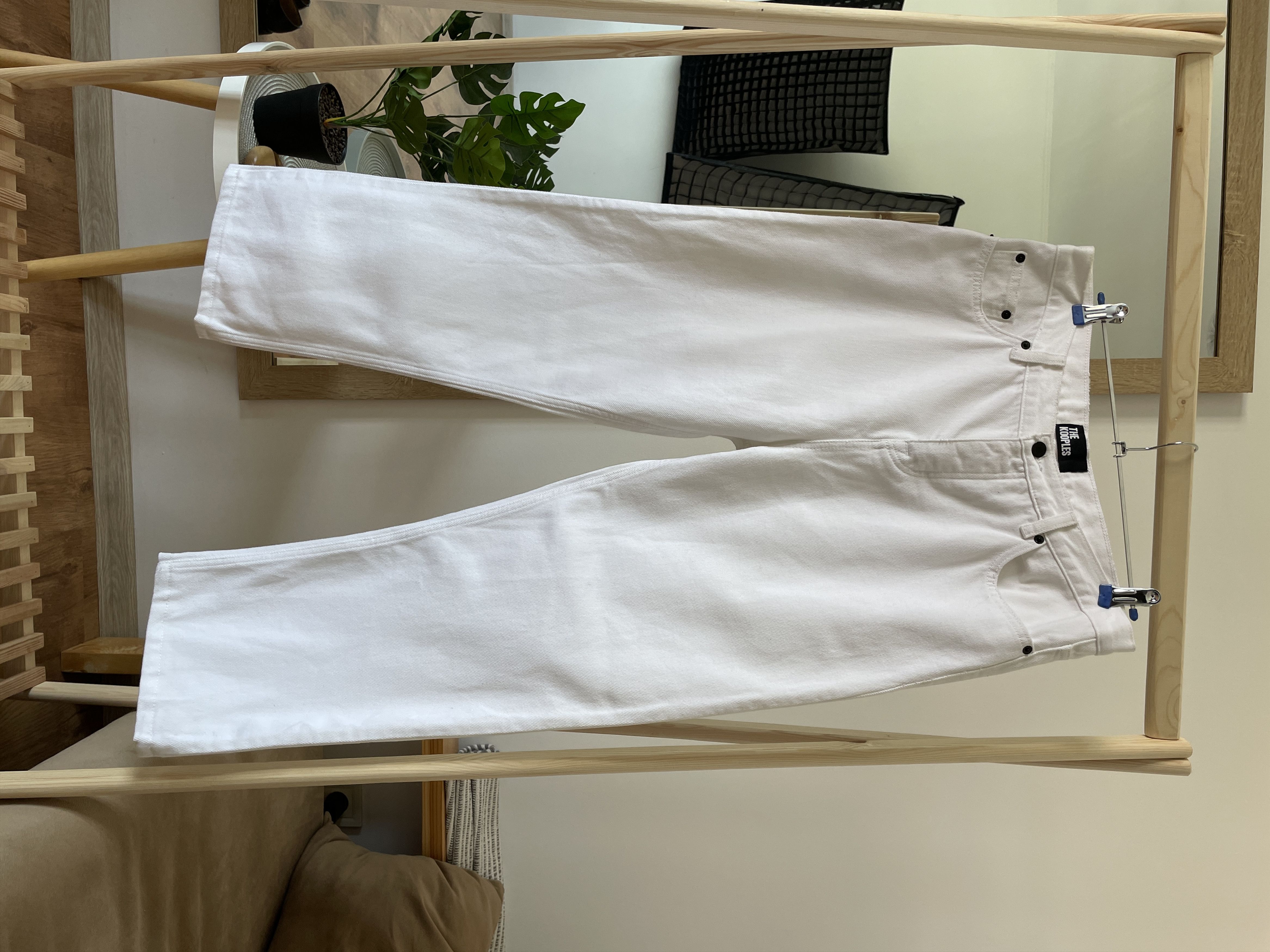 The Kooples The Kooples Straight Cropped White Denim Size 33 Size US 33 - 1 Thumbnail