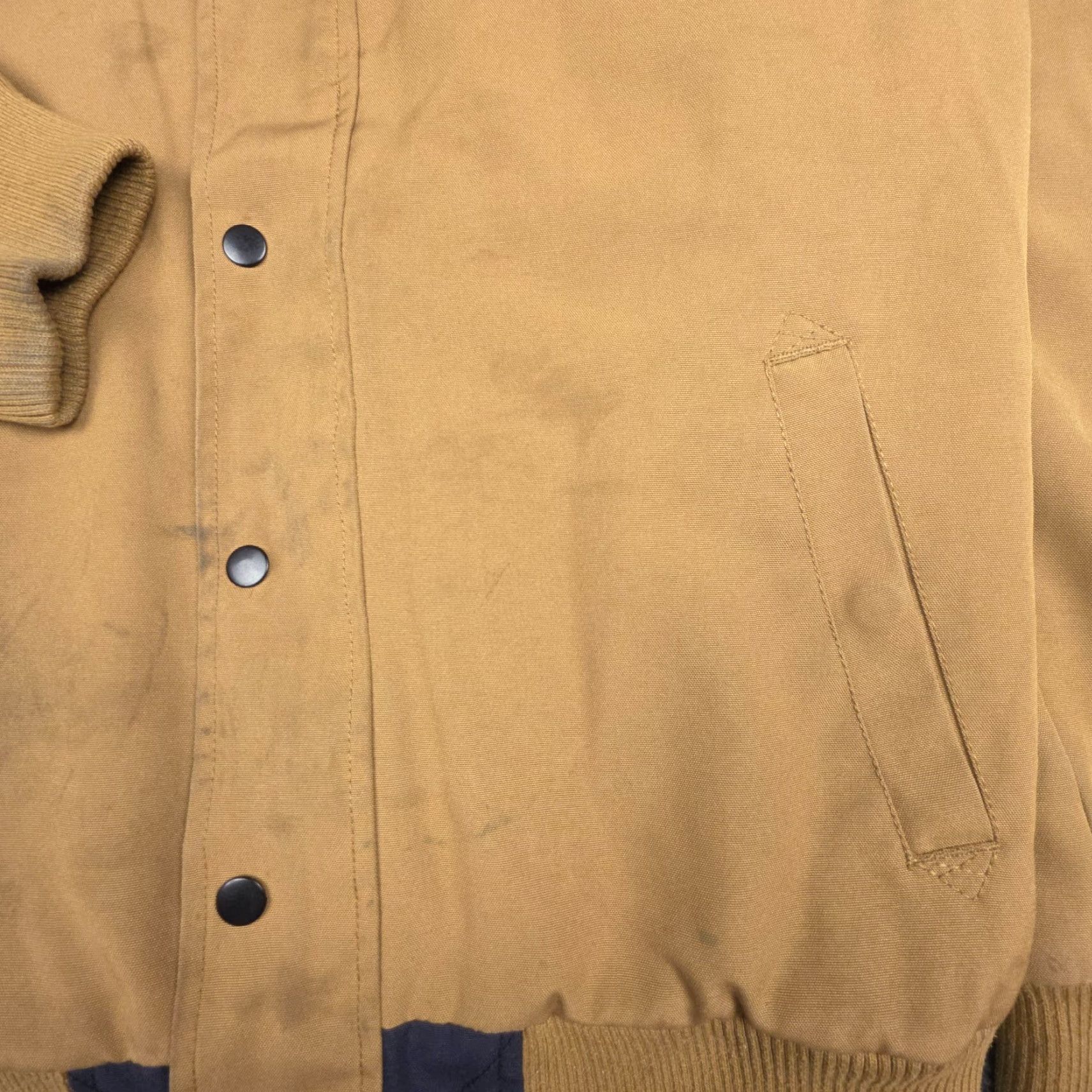 Industrie **Chrome Industries Large Men's Beige Stained Bomber Jacket** User: **Chrome Industries Men's Large Beige Stained Bomber Jacket** Size US L / EU 52-54 / 3 - 7 Thumbnail