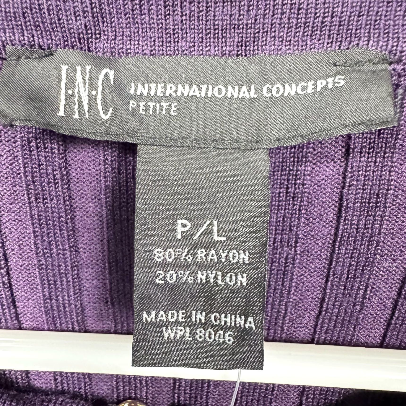 Vintage INC International Concepts Shirt Womens PL Petite Dark Purple Half Zip Henley Sweater Crew Neck Zipper 1/2 Zip Knit Womens Petite Size L / US 10 / IT 46 - 5 Thumbnail