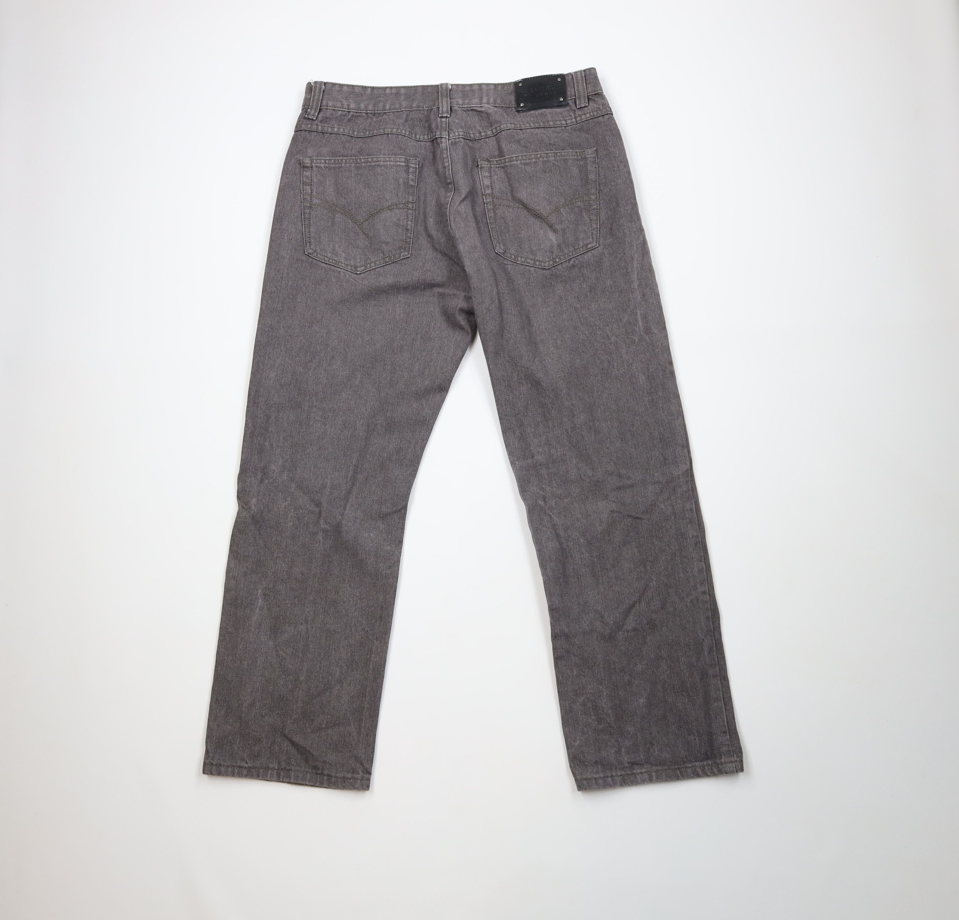 Vintage Vintage 90s Y2K Streetwear Fit Wide Leg Denim Jeans Gray Size US 36 / EU 52 - 9 Thumbnail