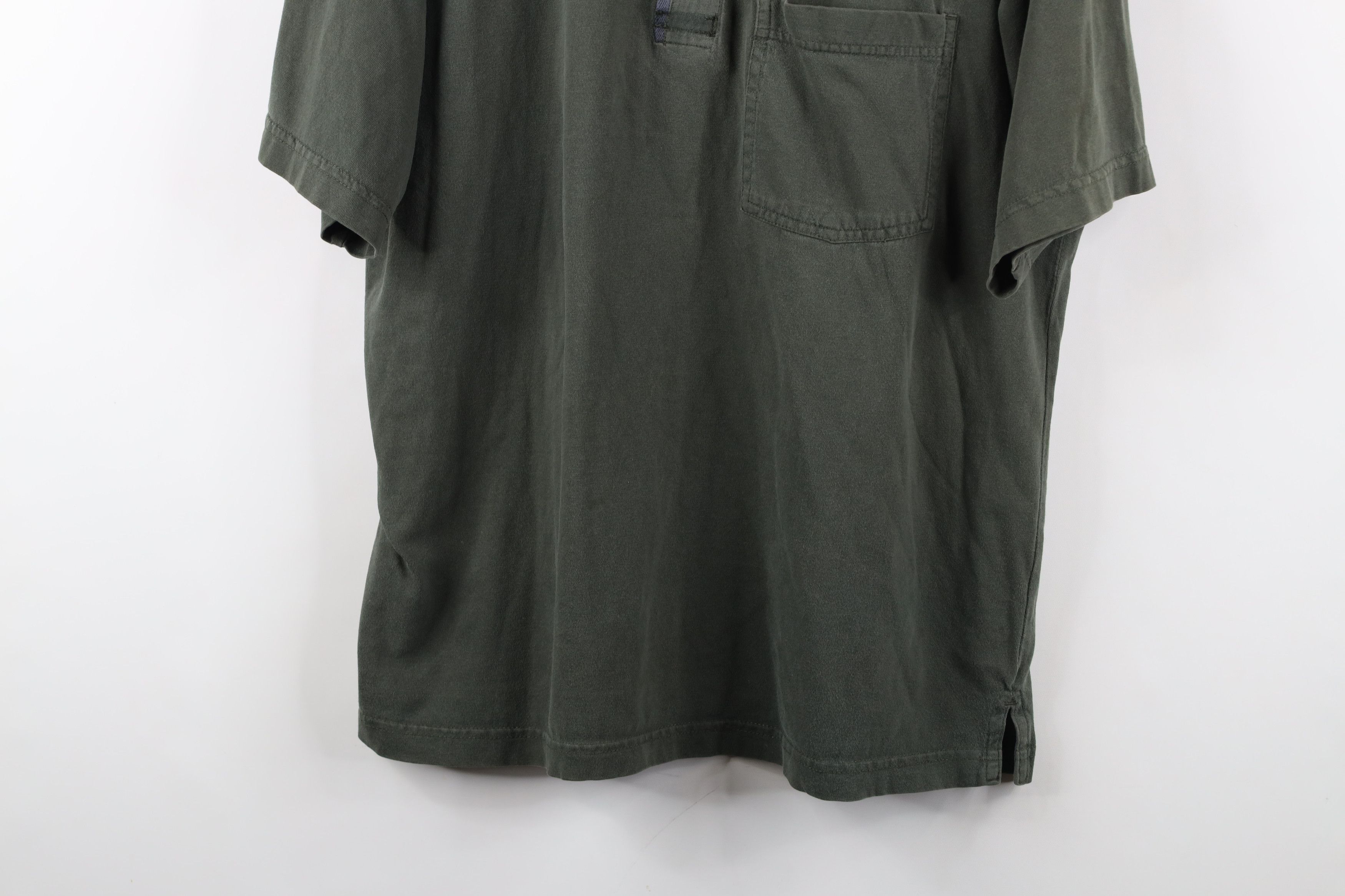 Dickies × Vintage Vintage Dickies Spell Out Short Sleeve Henley T-Shirt Green Size US L / EU 52-54 / 3 - 3 Thumbnail