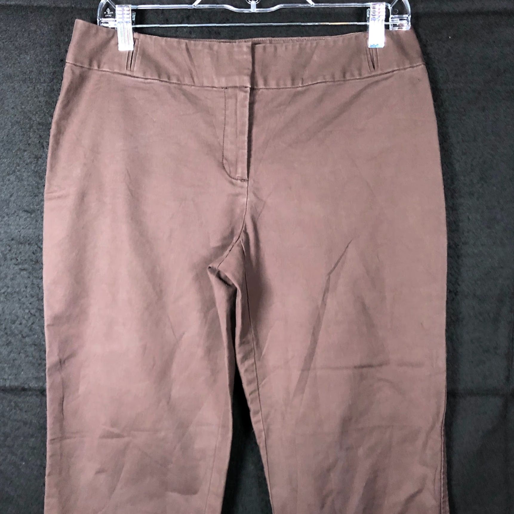Ann Taylor VINTAGE Ann Taylor LOFT Womens Pants Brown Chino Mid Rise Straight Ankle Stretch 6 Size 28" / US 6 / IT 42 - 2 Thumbnail