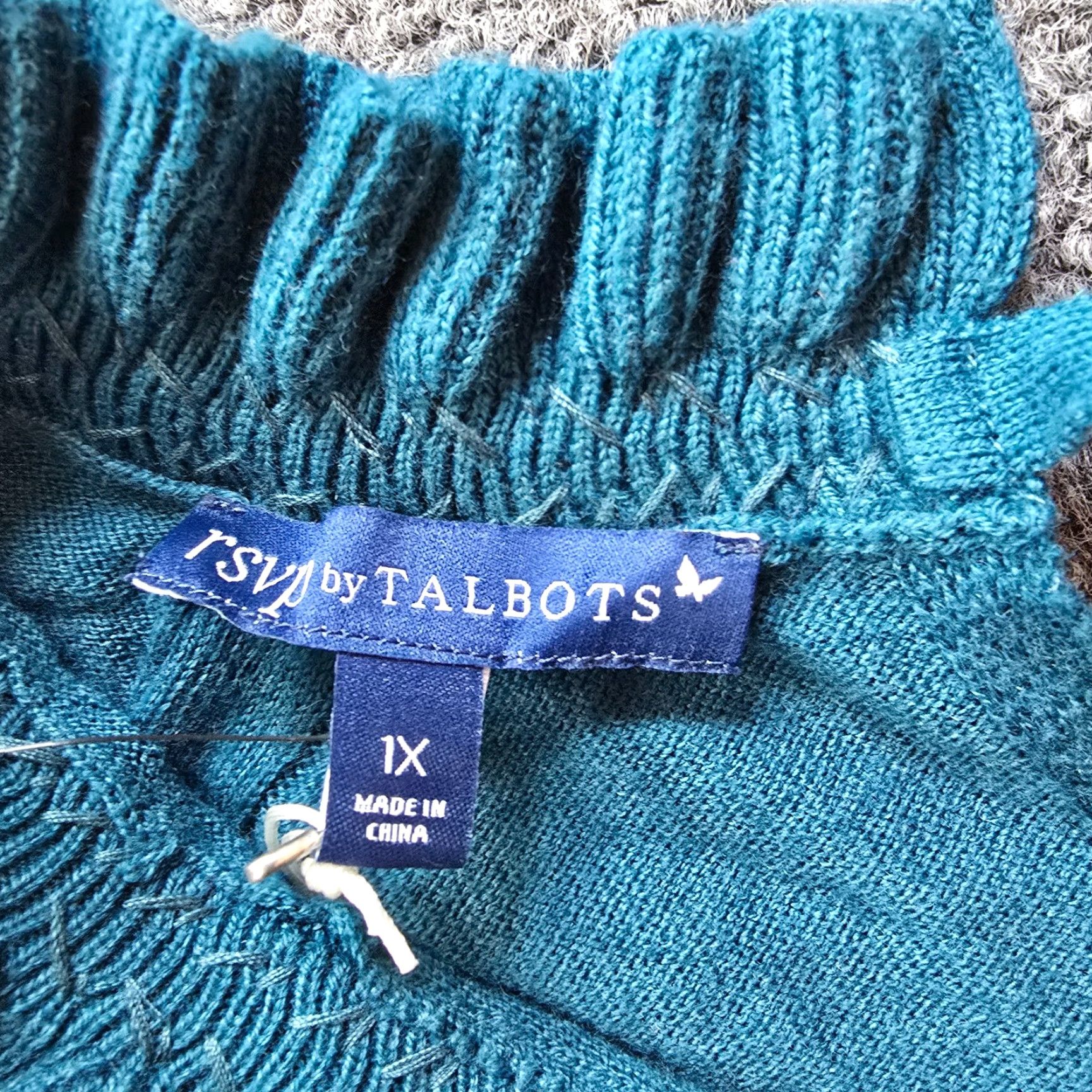 Talbots Talbots Sweater Womens 1X Green Turtleneck Rhinestone Cashmere Blend Career Shirt Size XL / US 12-14 / IT 48-50 - 5 Thumbnail