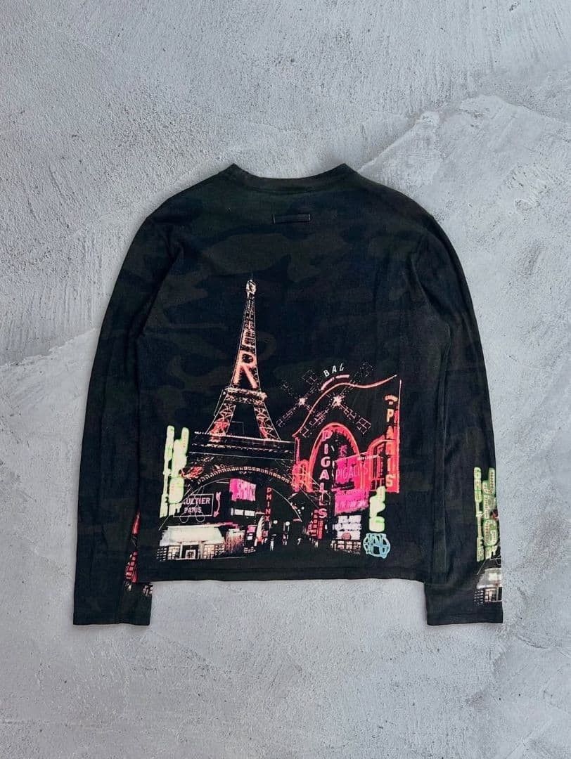 Jean Paul Gaultier Eiffel Tower Print Long Sleeve Tee Size US M / EU 48-50 / 2 - 2 Thumbnail